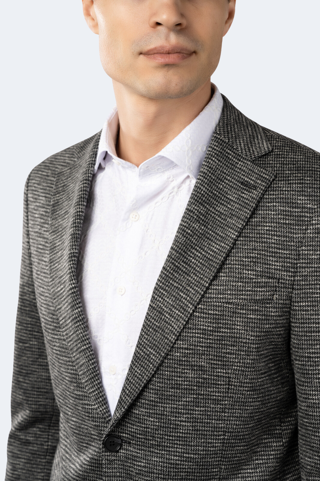 Grey and Black Houndstooth Sport Coat