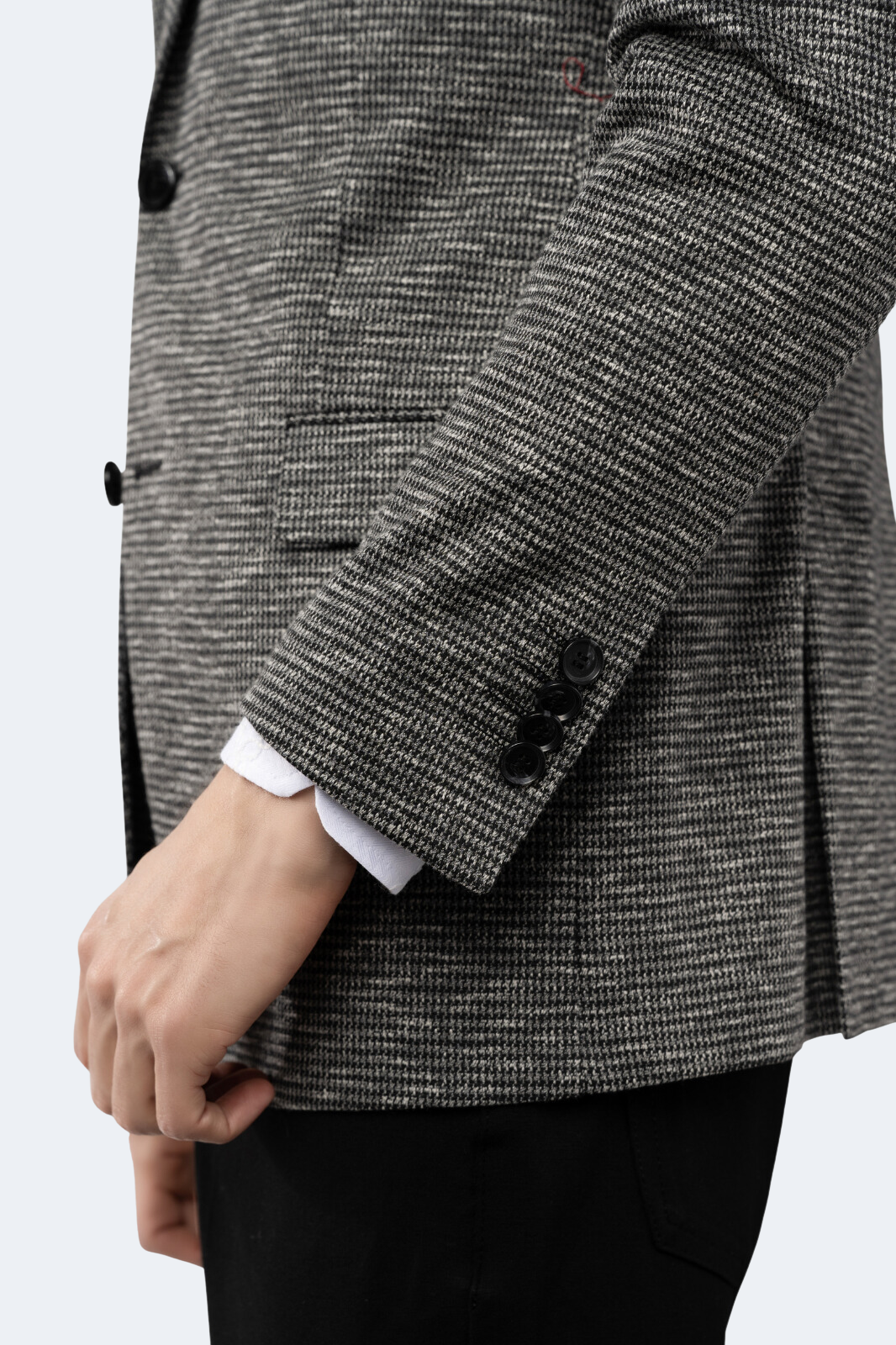 Grey and Black Houndstooth Sport Coat