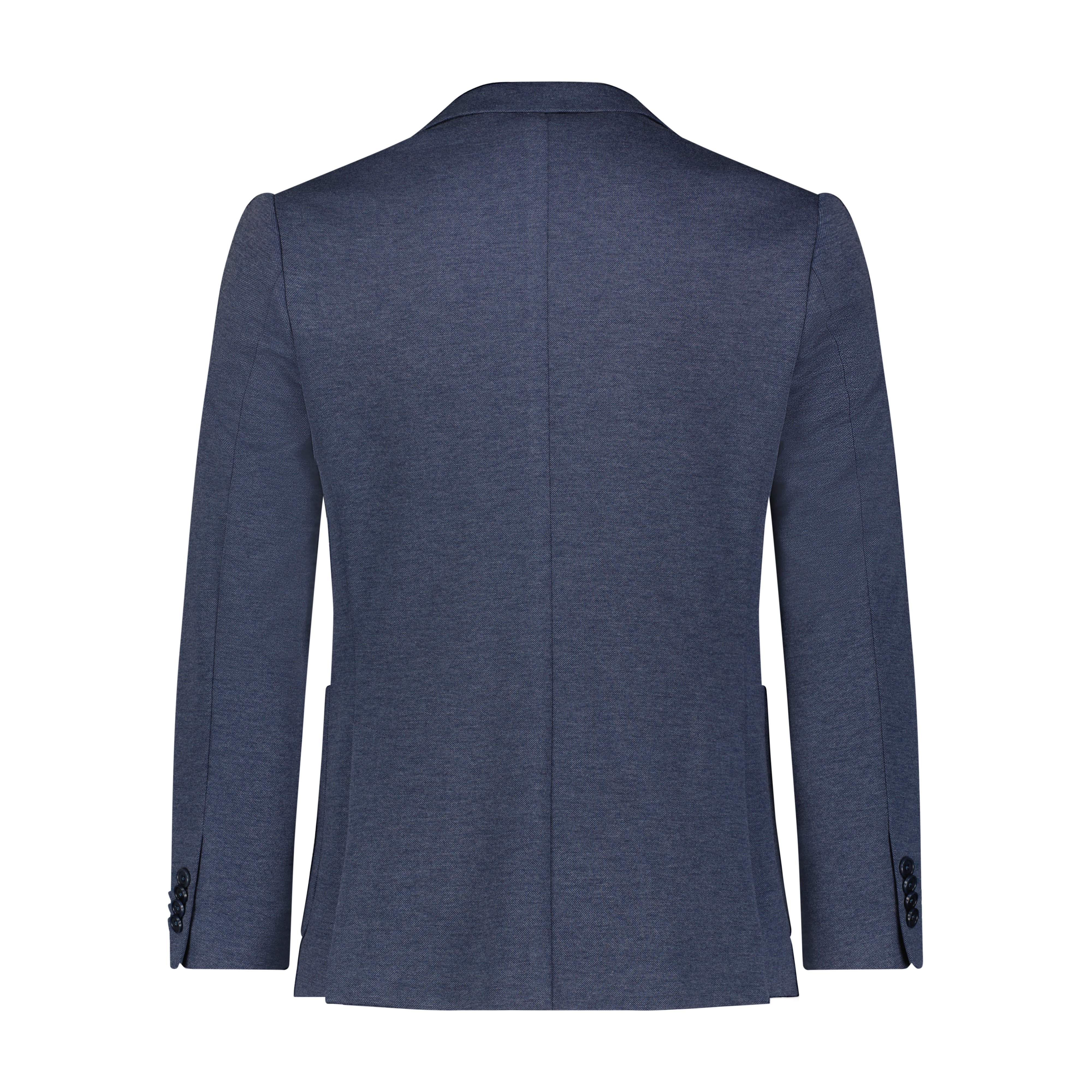 Navy Pique Pin Dot Stretch Two Button Sport Coat