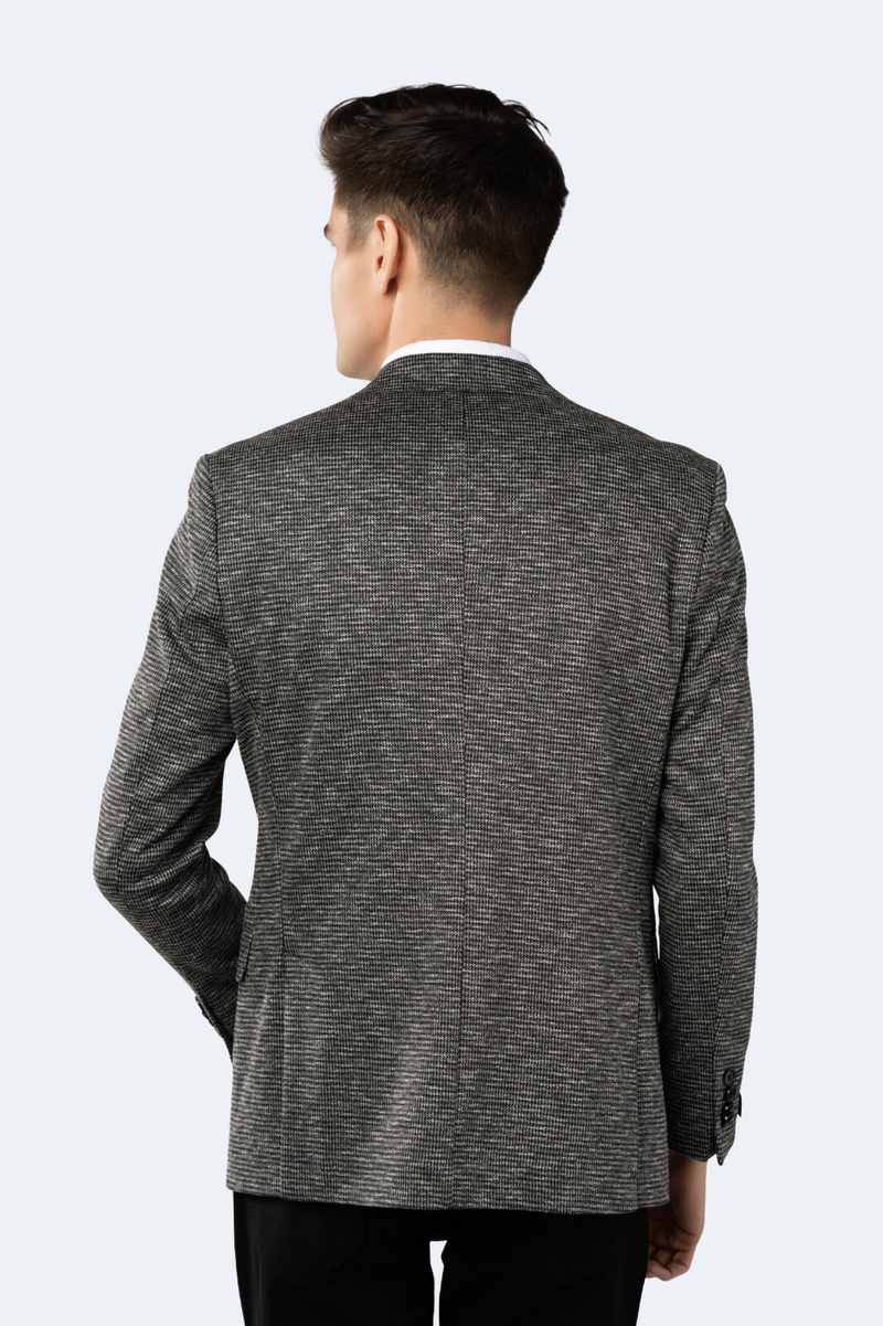 Grey and Black Houndstooth Sport Coat