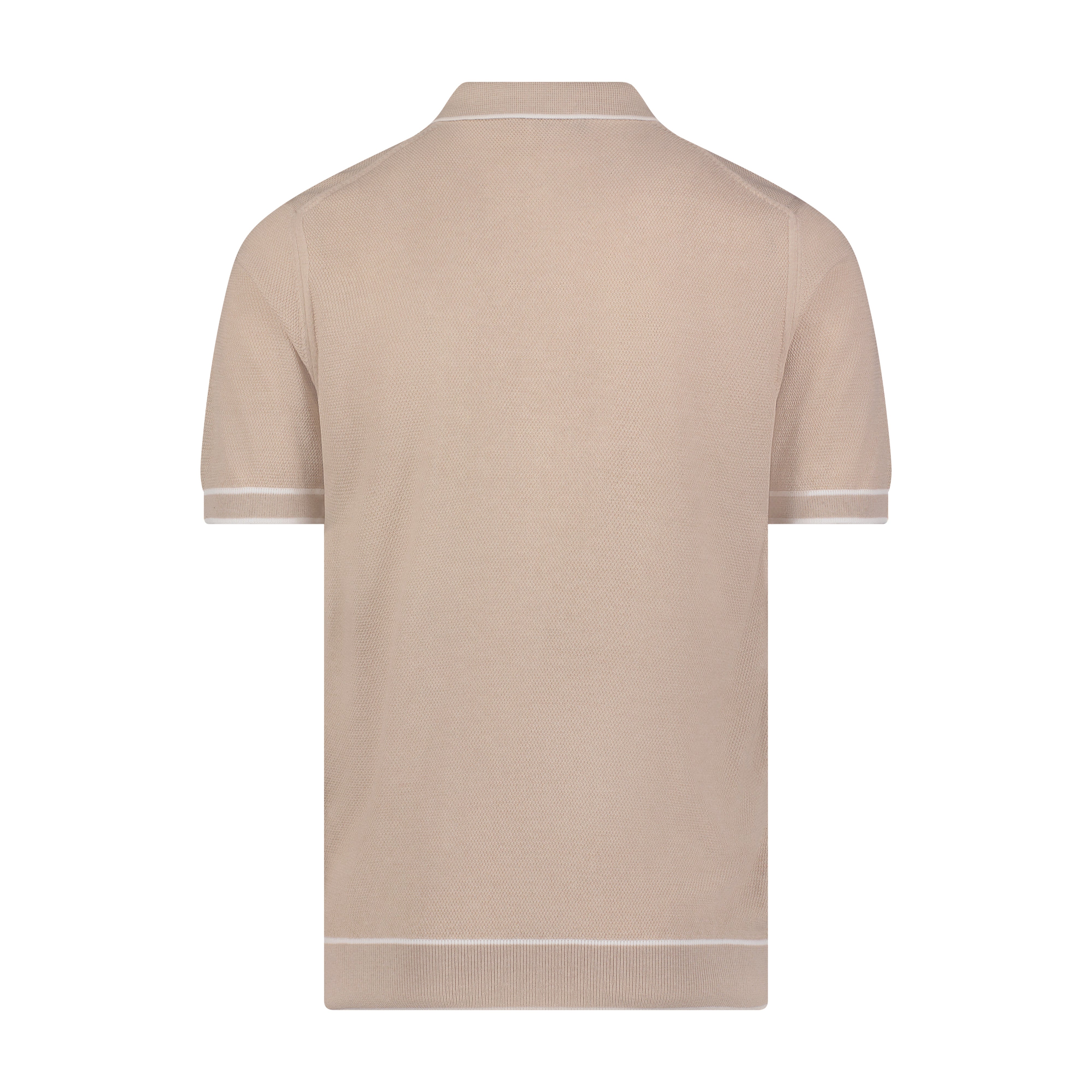 Beige Minimo Zip Polo