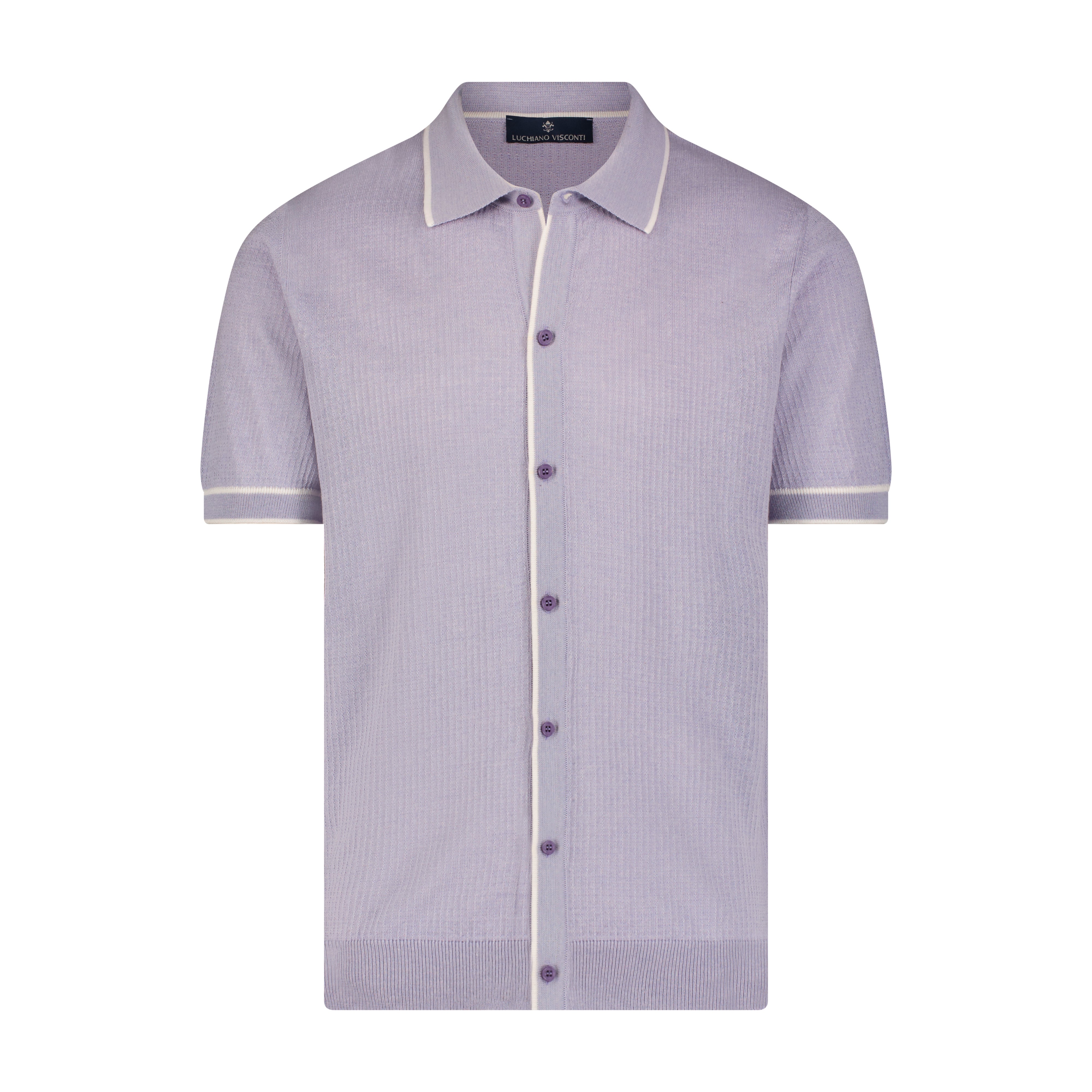 Fuchsia Viti Full Button Polo