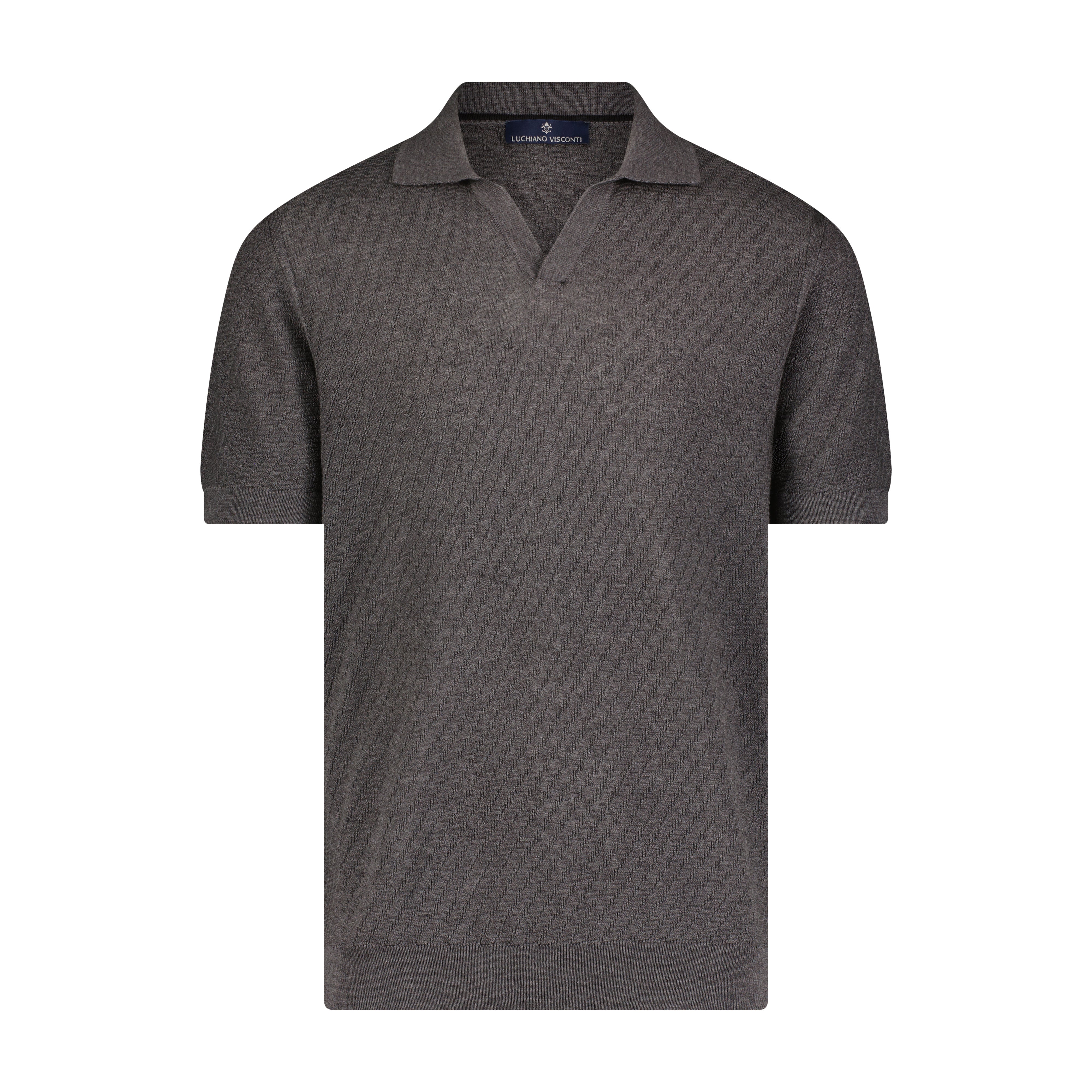 Shade of Grey Herringbone Polo