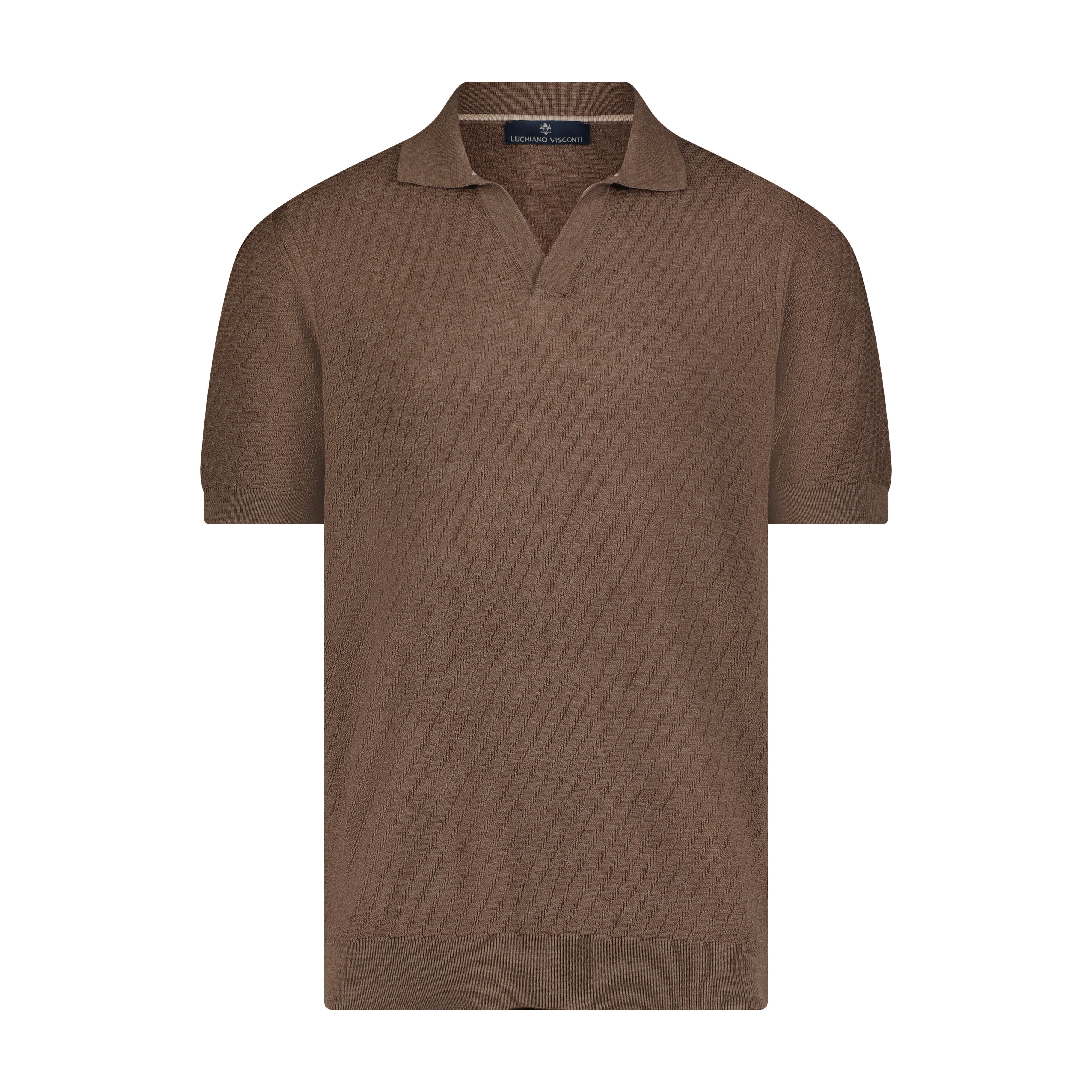 Shade of Brown Herringbone Polo