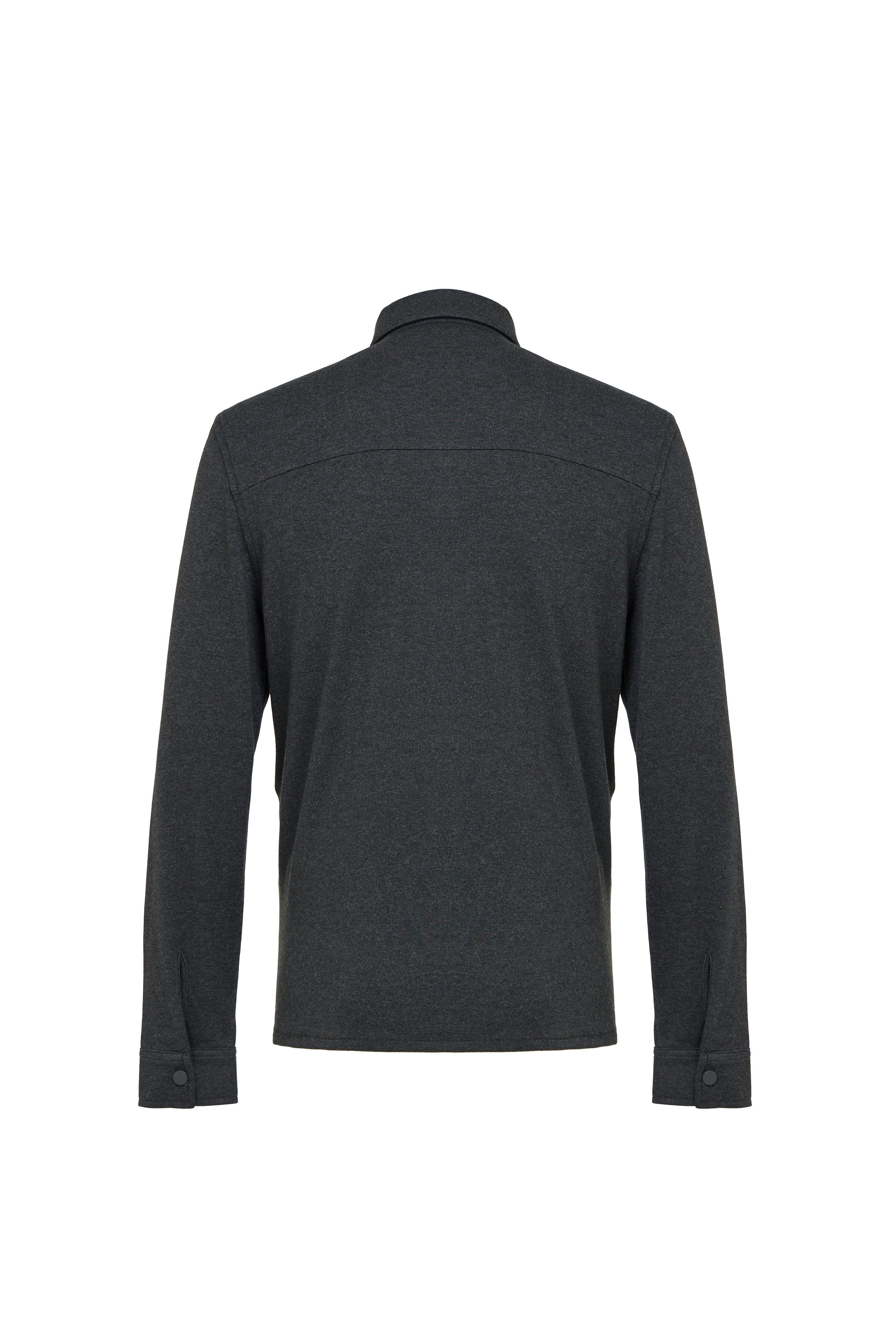 Charcoal Quilted Jersey Knit Jacket