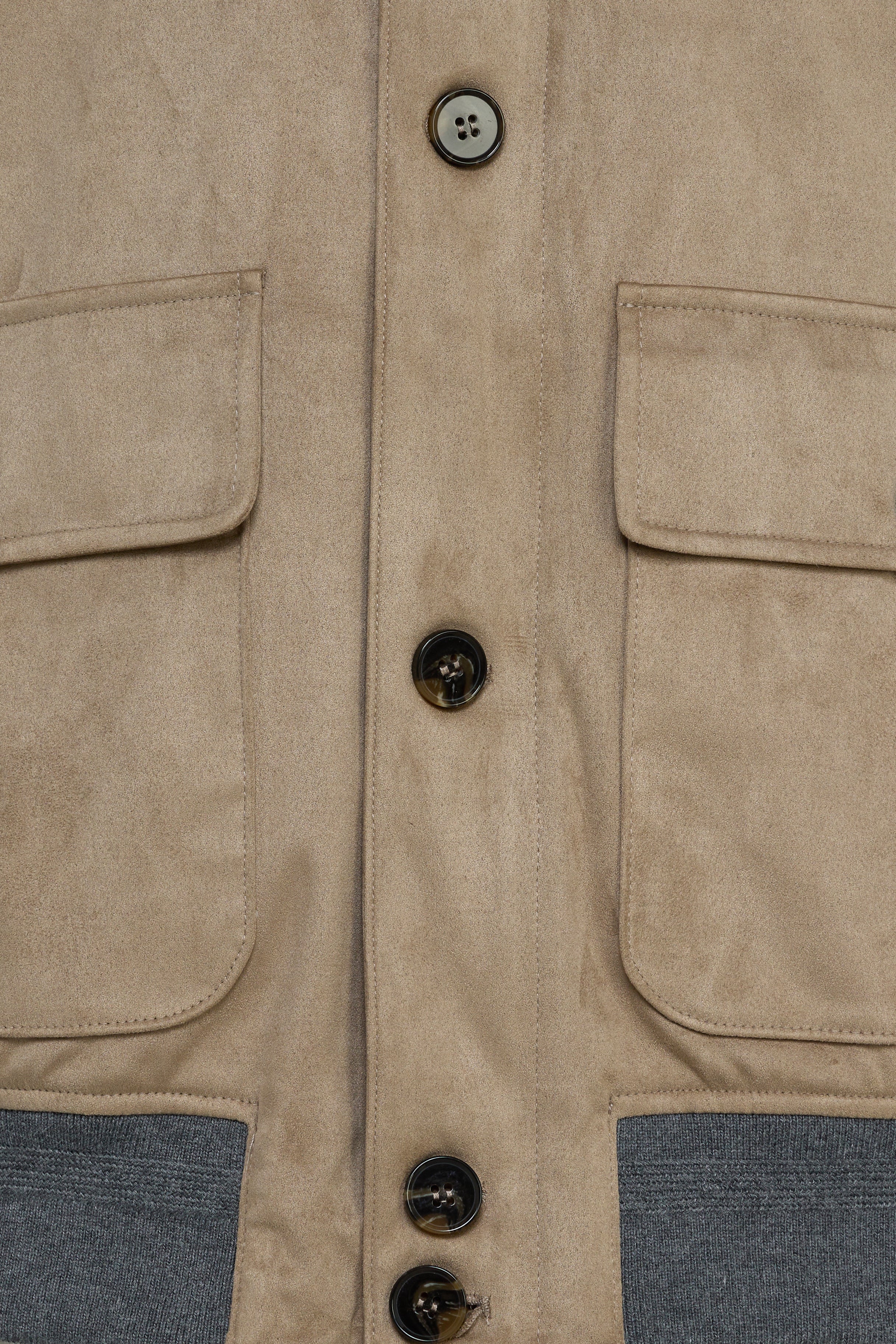 Techno Bomber Jacket in Faux Suede