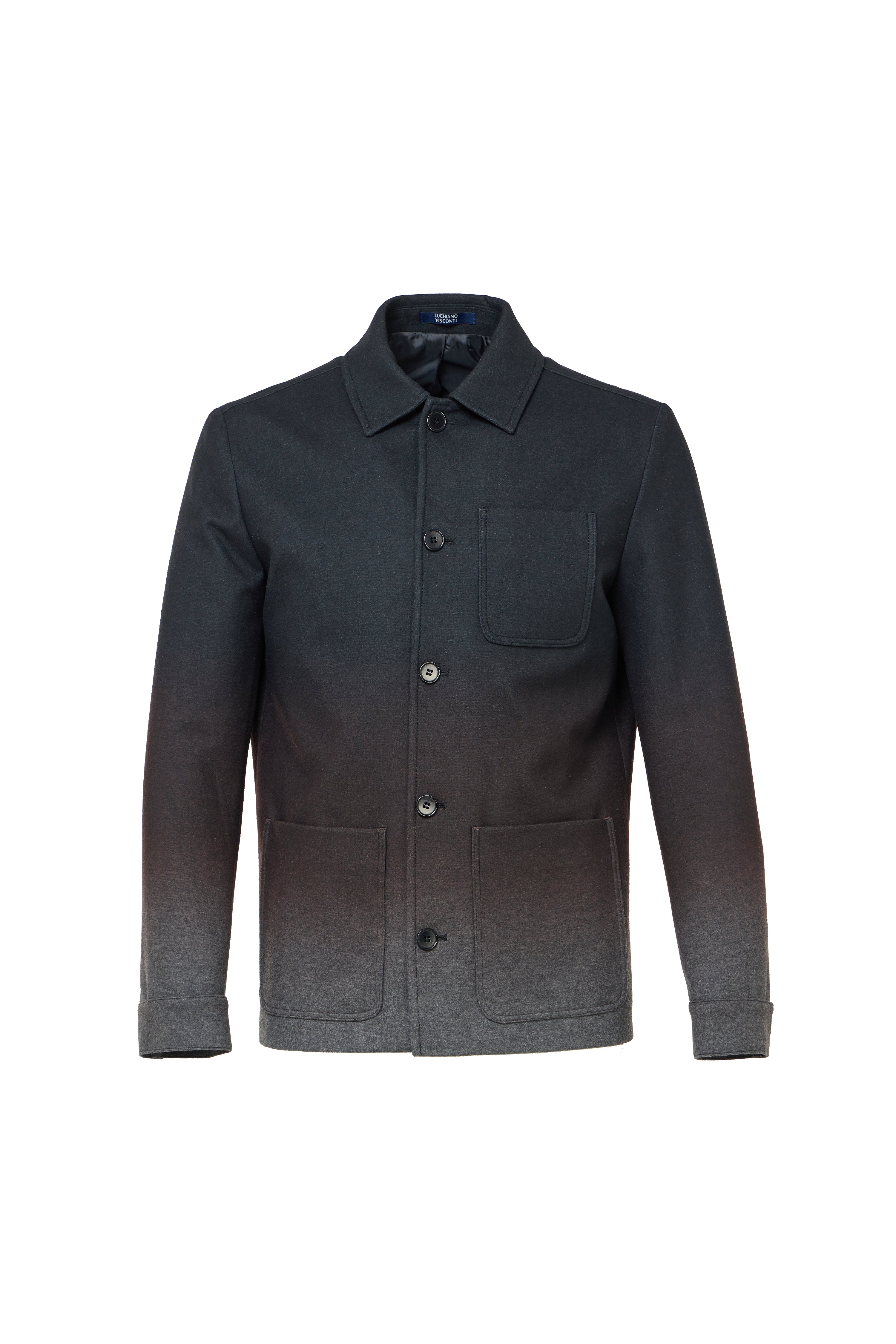 Ombre Dip Dyed Cashmere-Touch Overshirt