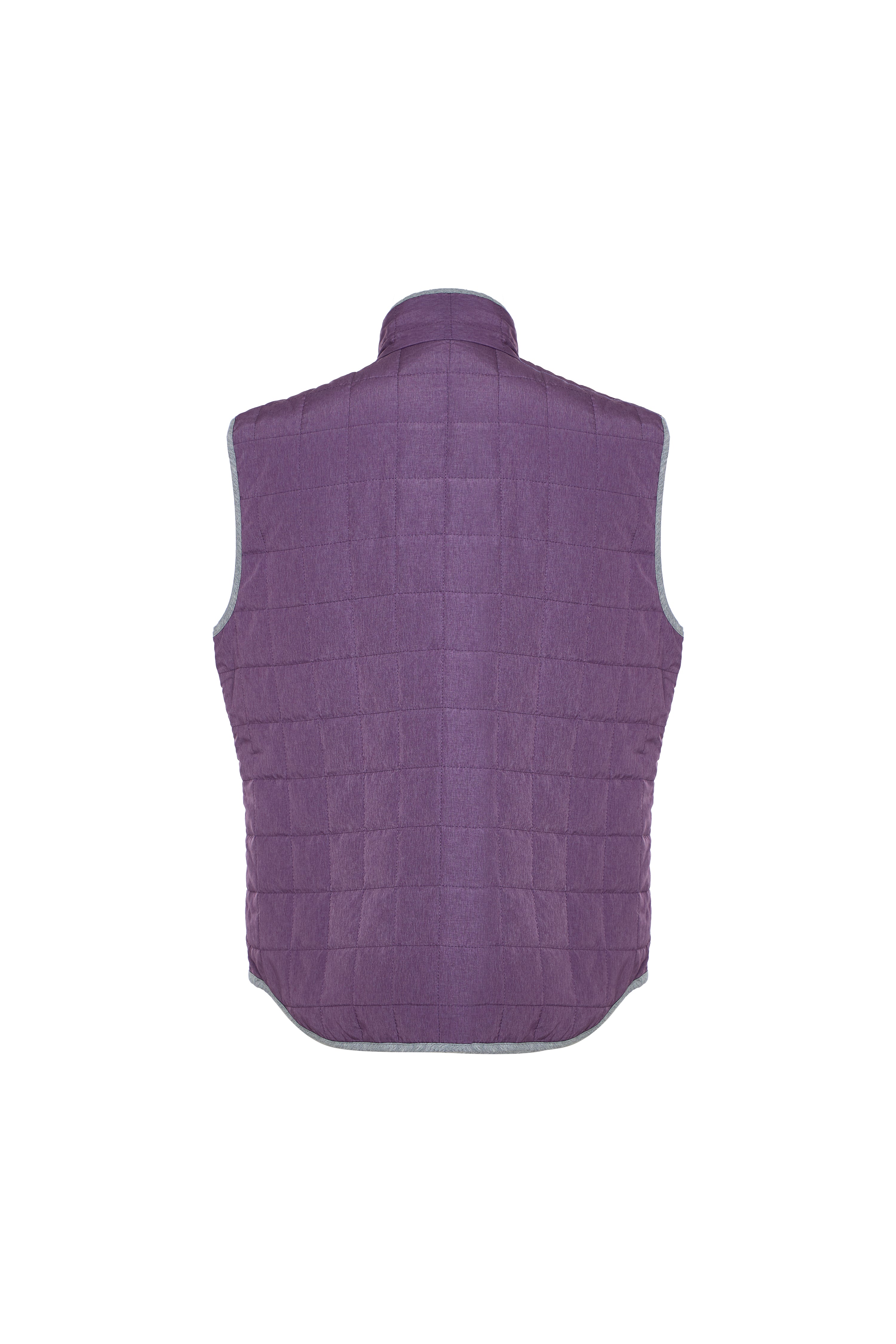 Purple Double Zip Quilted Performance Vest