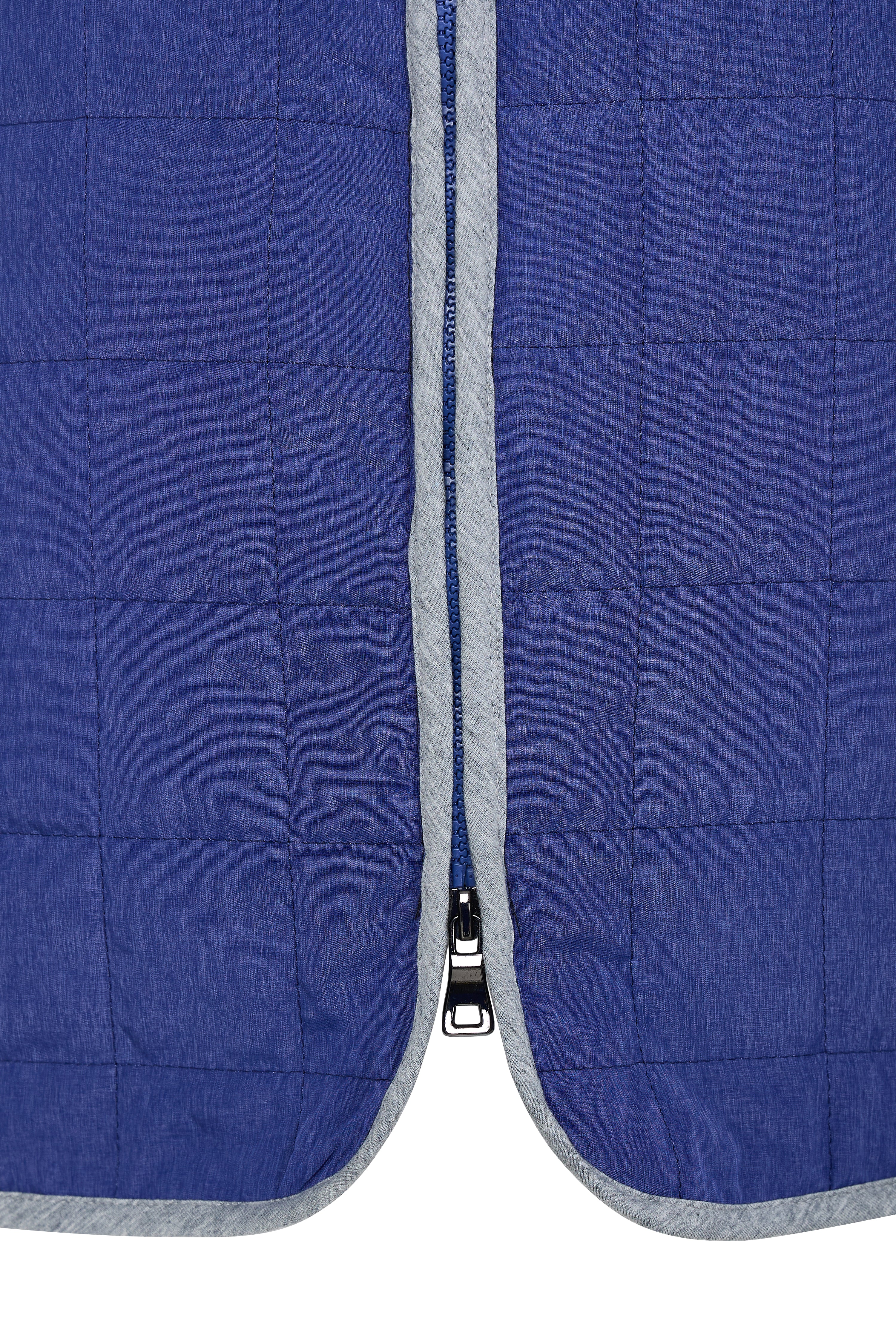 Navy Double Zip Quilted Performance Vest