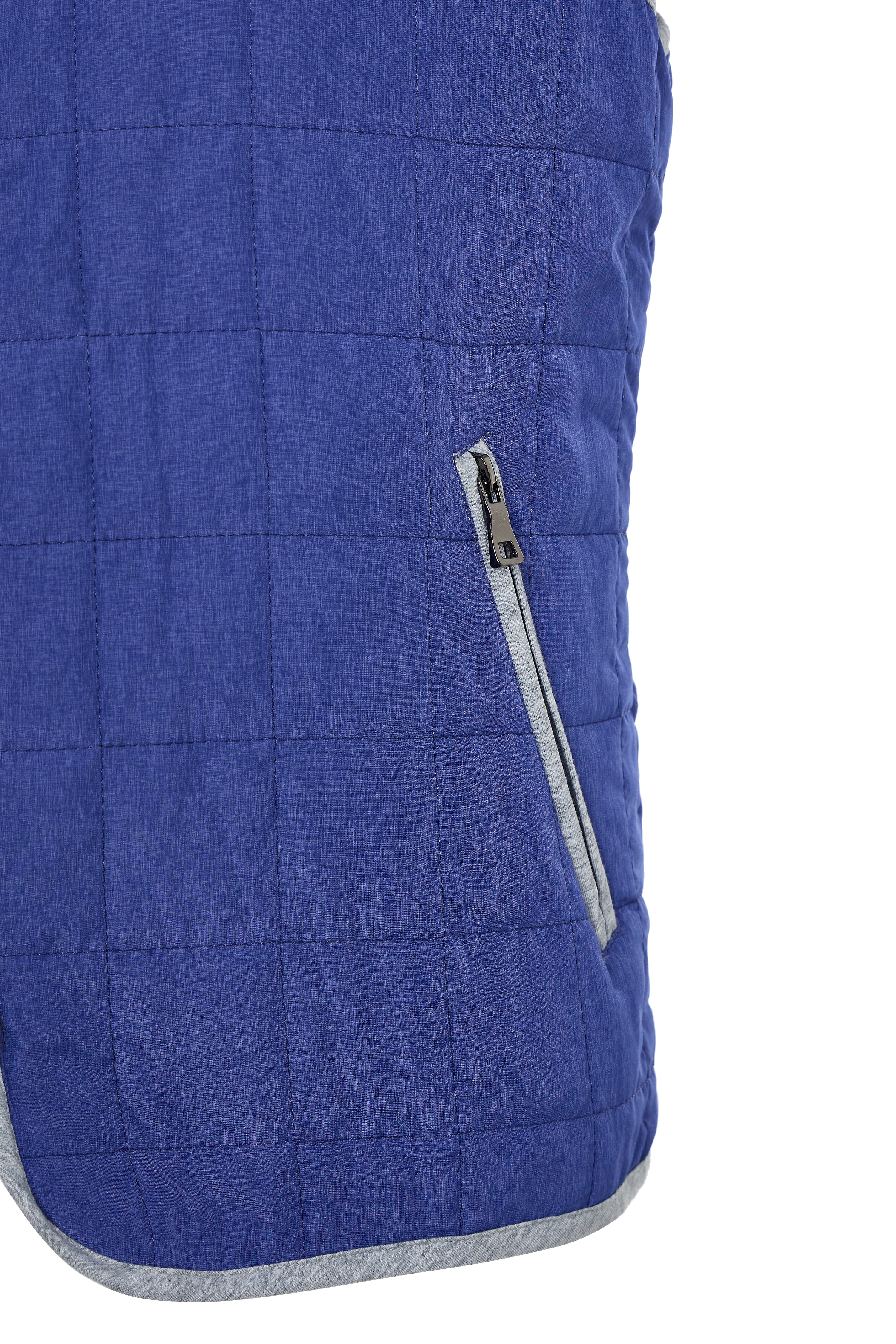 Navy Double Zip Quilted Performance Vest