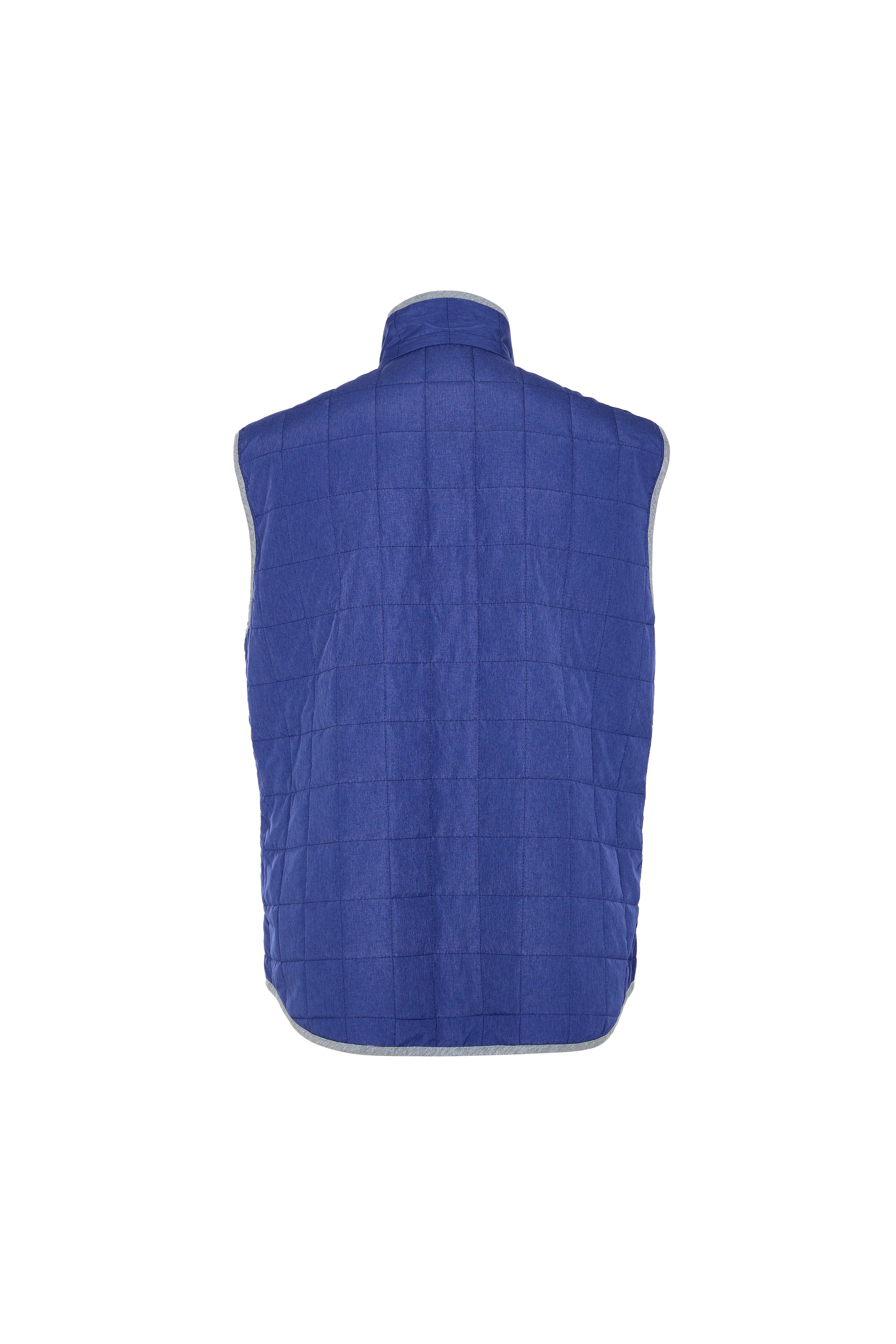 Navy Double Zip Quilted Performance Vest