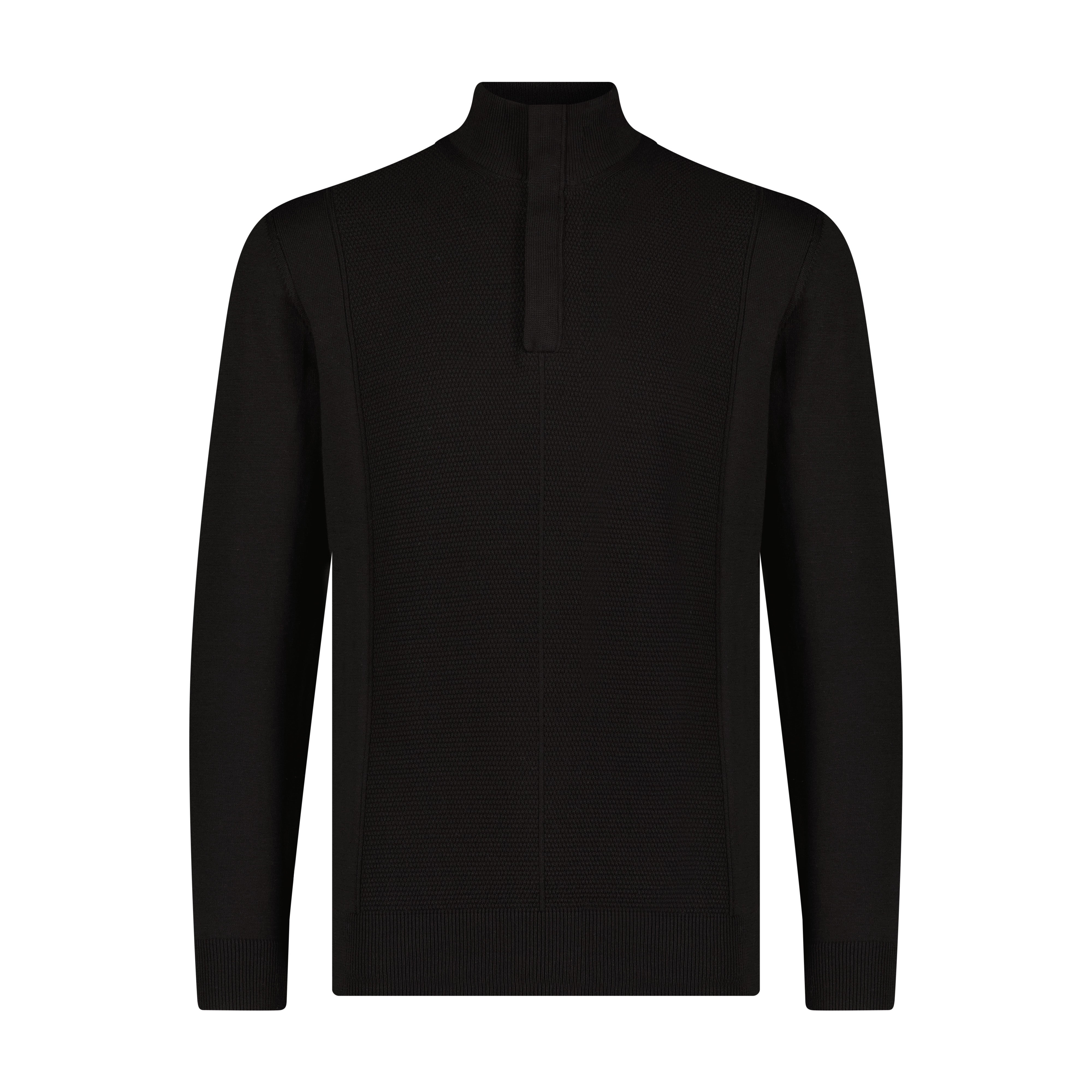 Quarter Zip Multi Panel Sweater