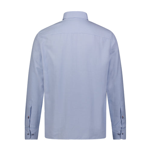 Lite Blue White Houndstooth Long Sleeve Shirt