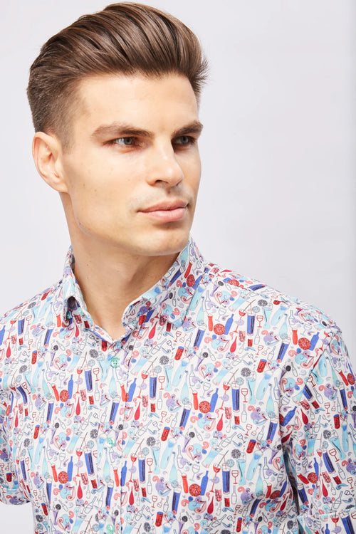 Max Colton Mixology Pattern Short Sleeve Shirt