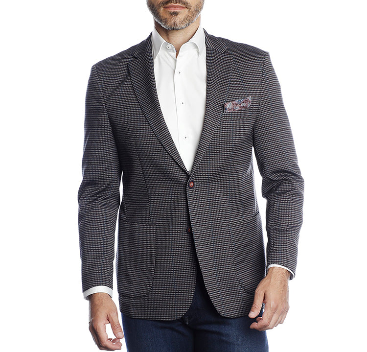 Burgundy check coat sale