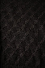 Charcoal Grey and Black Optical Illusion Knit, 3/4 Zip
