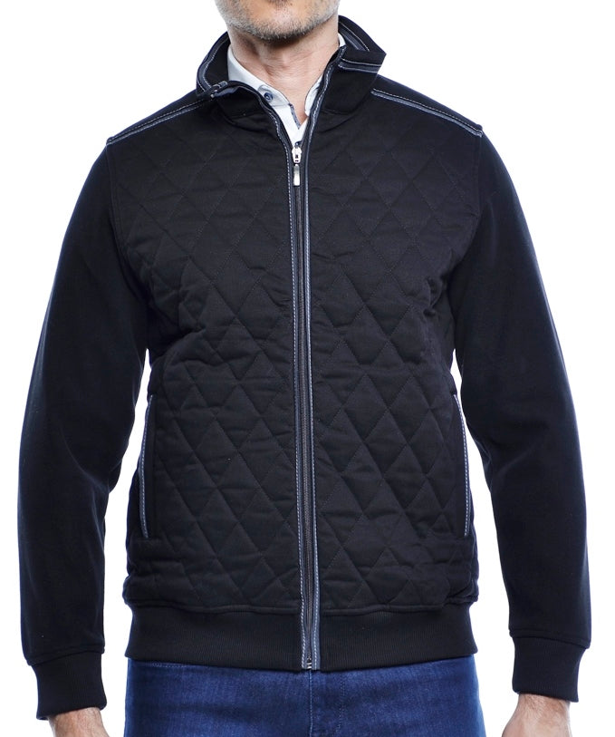 Black Jacket with Quilted Front (Tall)