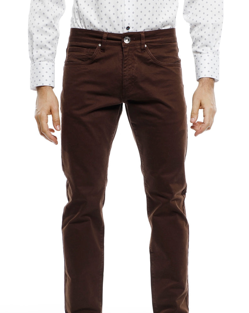 Brown denim shop pants