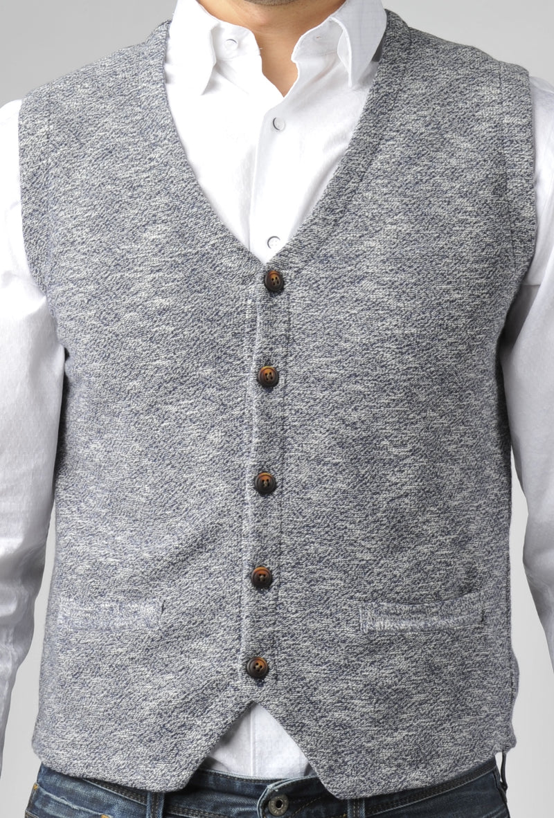 Indigo & Grey Sweater Vest