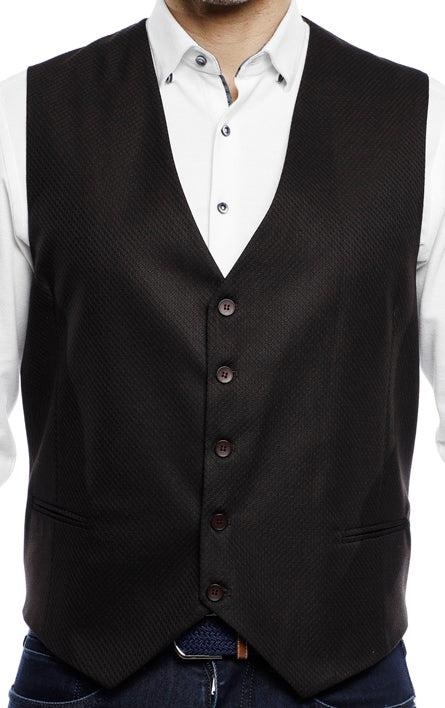 DARK Burgundy Formal Vest L / DARK BROWN DARK Burgundy Formal Vest L / DARK BROWN