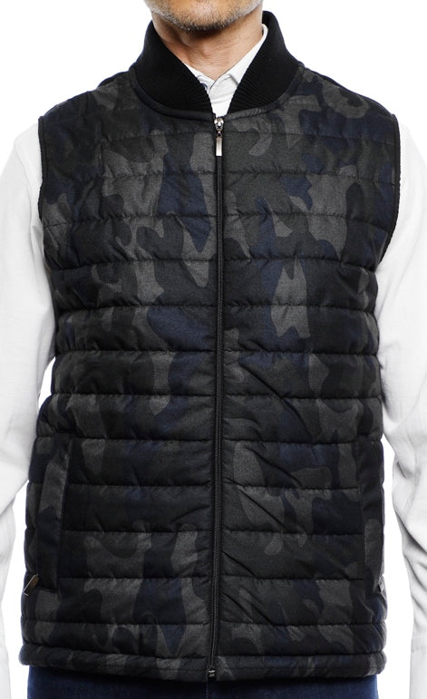 Black, Navy and Camo Quilted Vest (Big & Tall)
