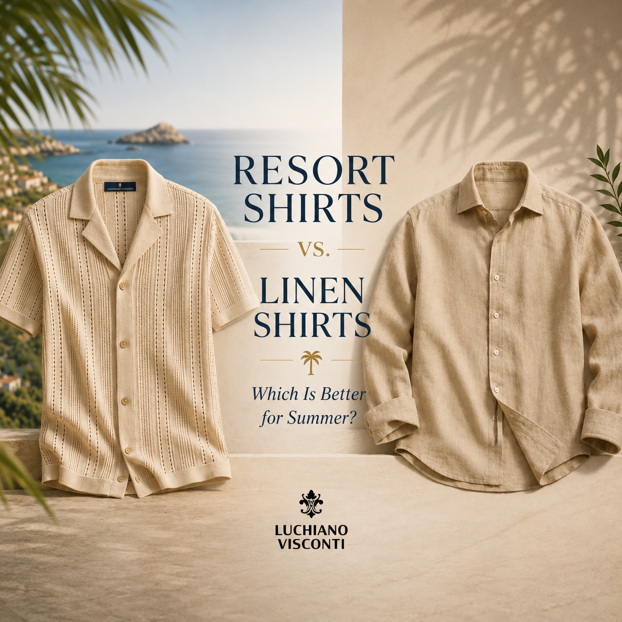 Men's luxury resort shirt for summer
