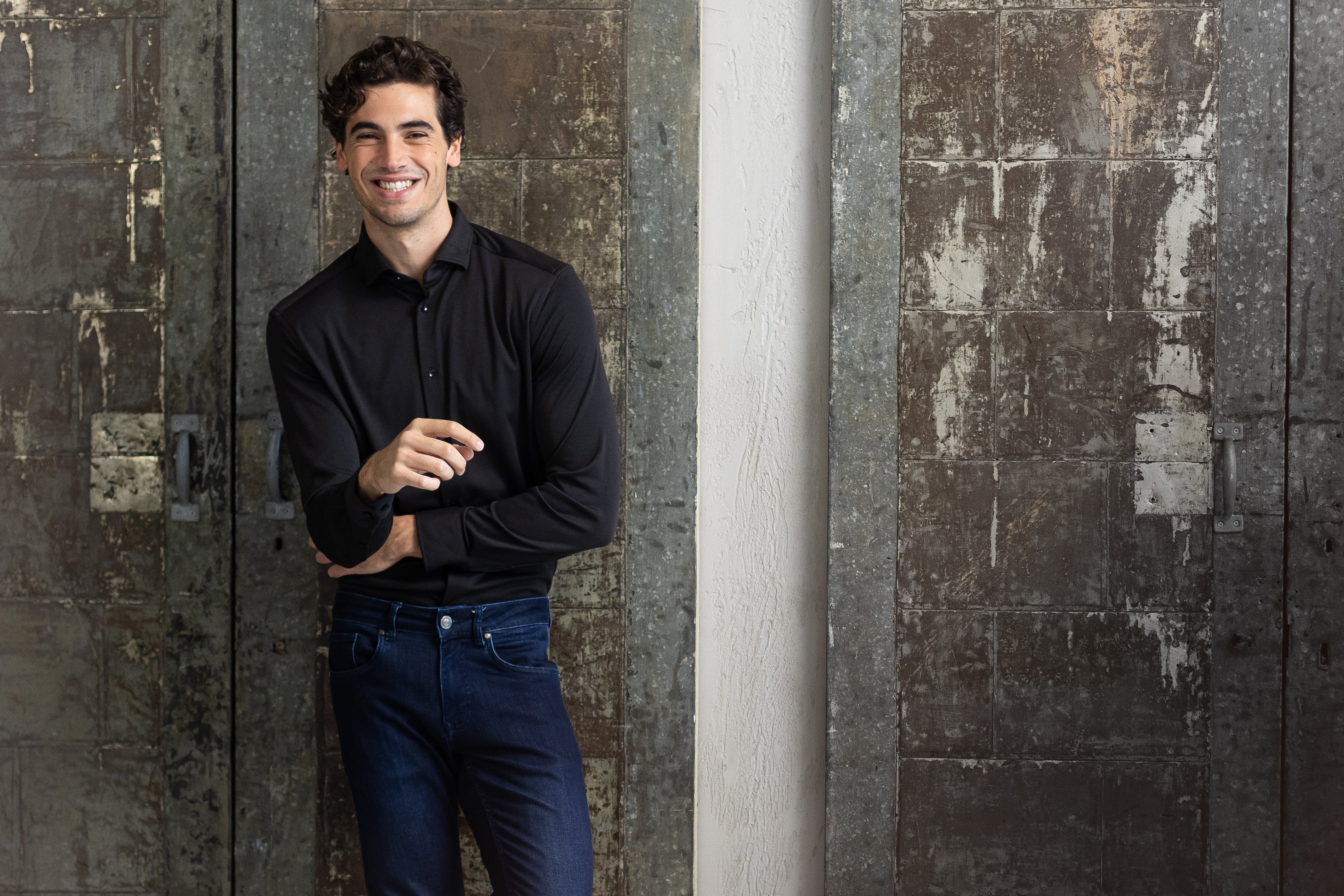 Micro Melange Knit Shirt