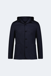 Navy with Grey Heather Knit Hooded Button Sportcoat