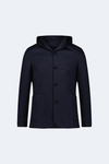 Navy with Grey Heather Knit Hooded Button Sport Coat