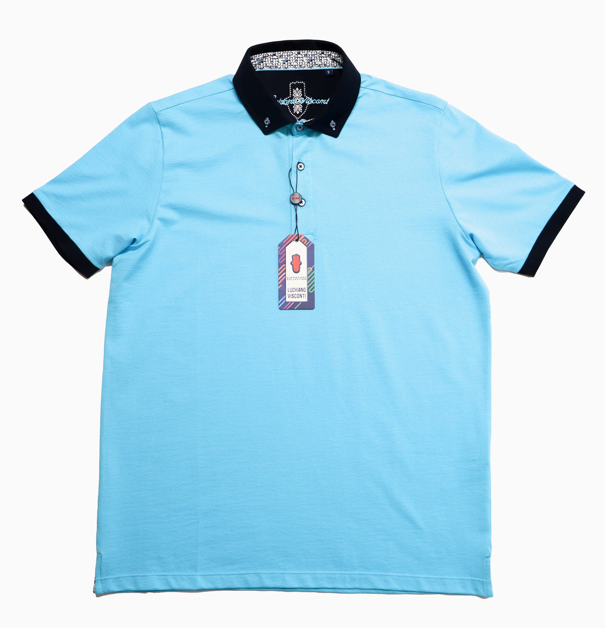 Aqua with Navy Collar