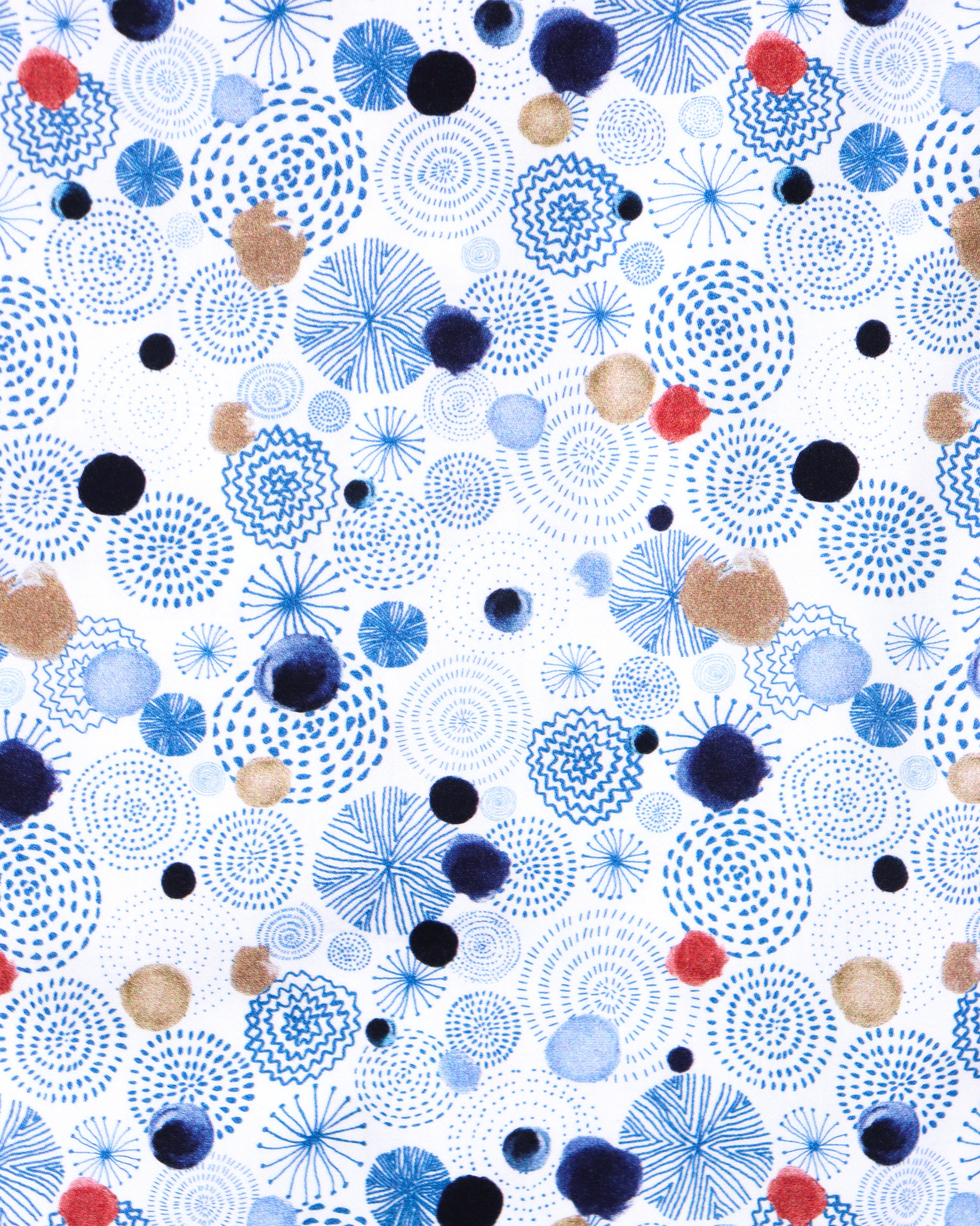 Blue, Gold & Pink Hand Drawn Dot Work