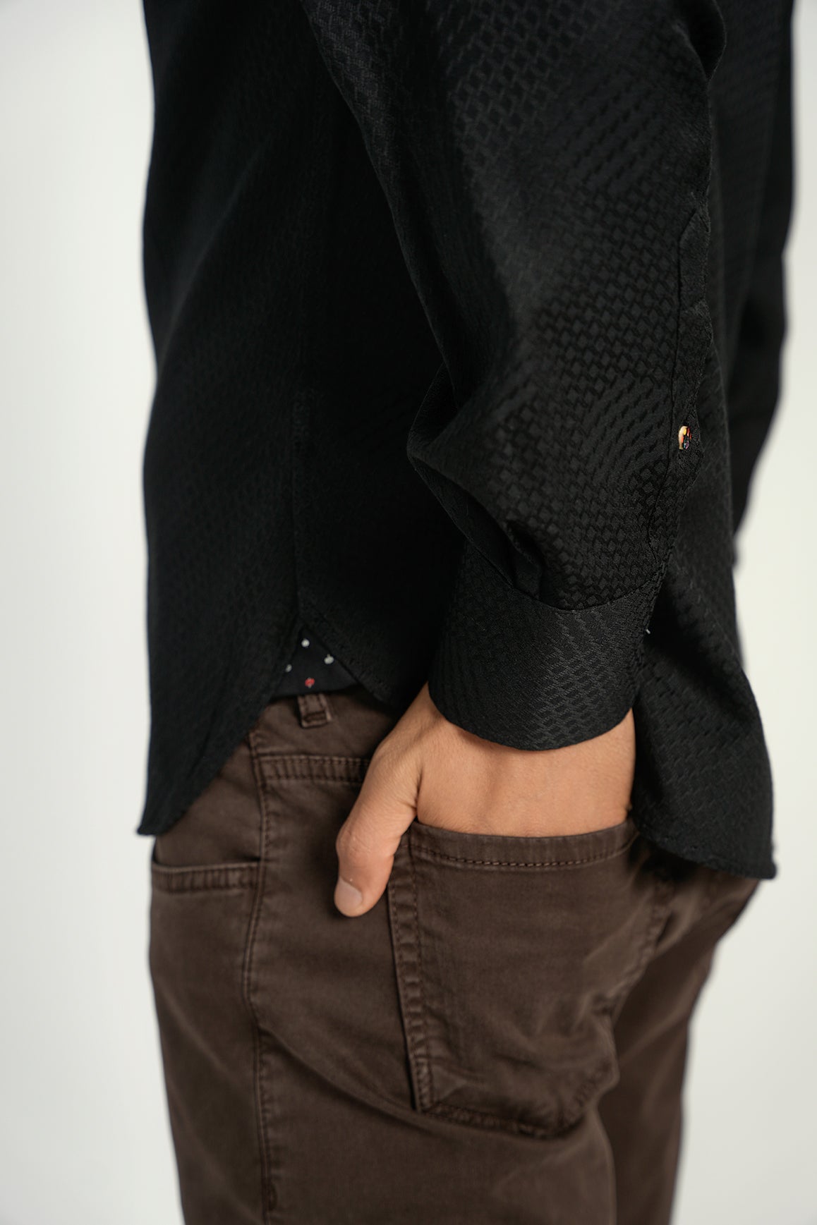 Black Jacquard Shape Shirt Signature Collection
