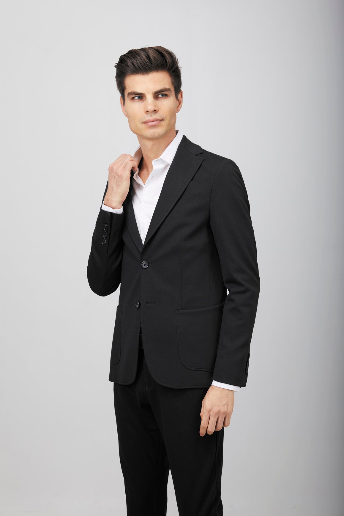 Black Puffer Hood Sport Coat