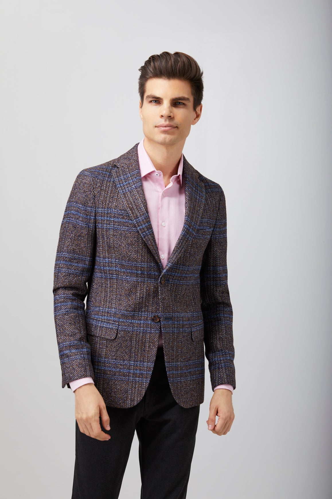Contrast Wool Sport Coat