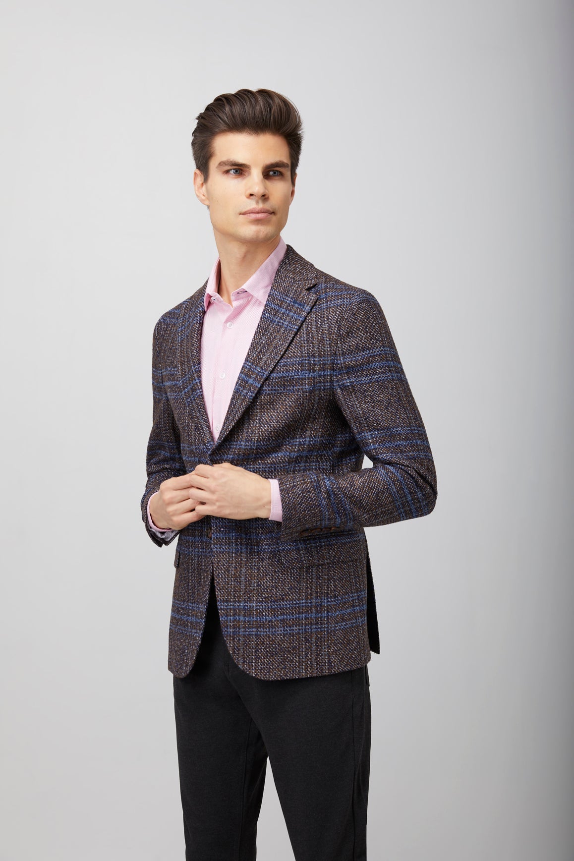 Contrast Wool Sport Coat