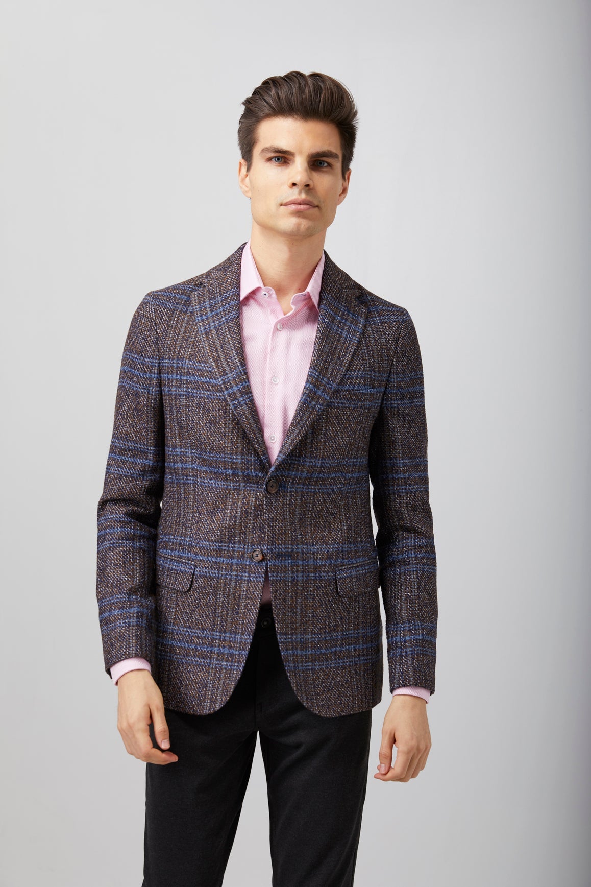 Contrast Wool Sport Coat