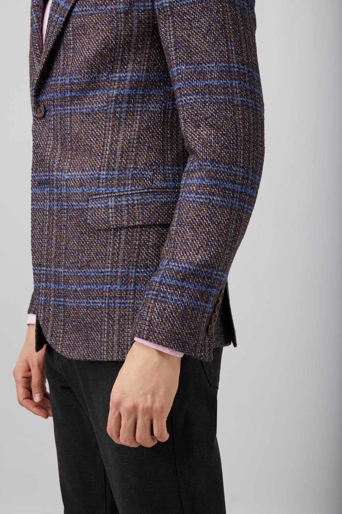 Contrast Wool Sport Coat