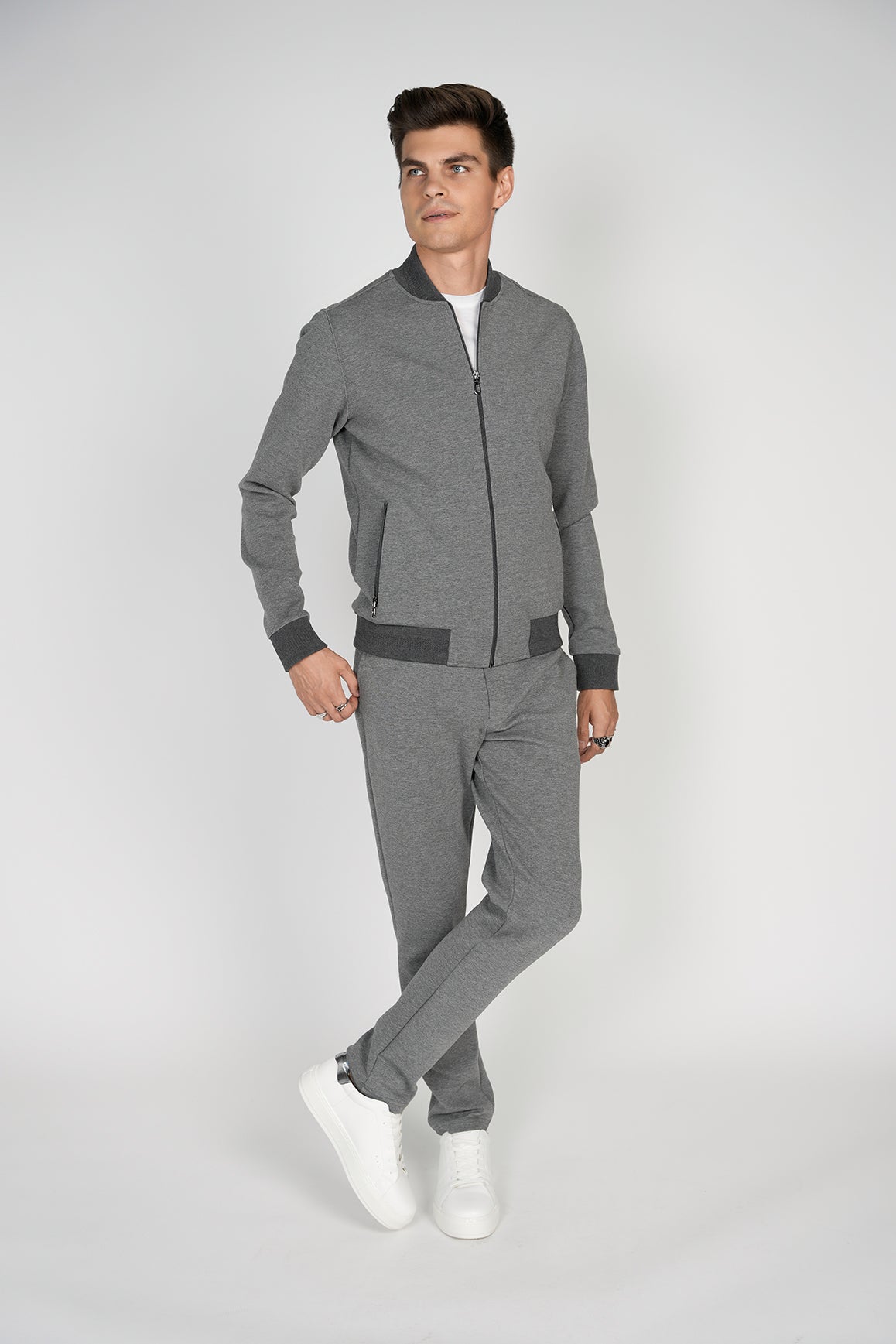 Grey Bomber Jacket