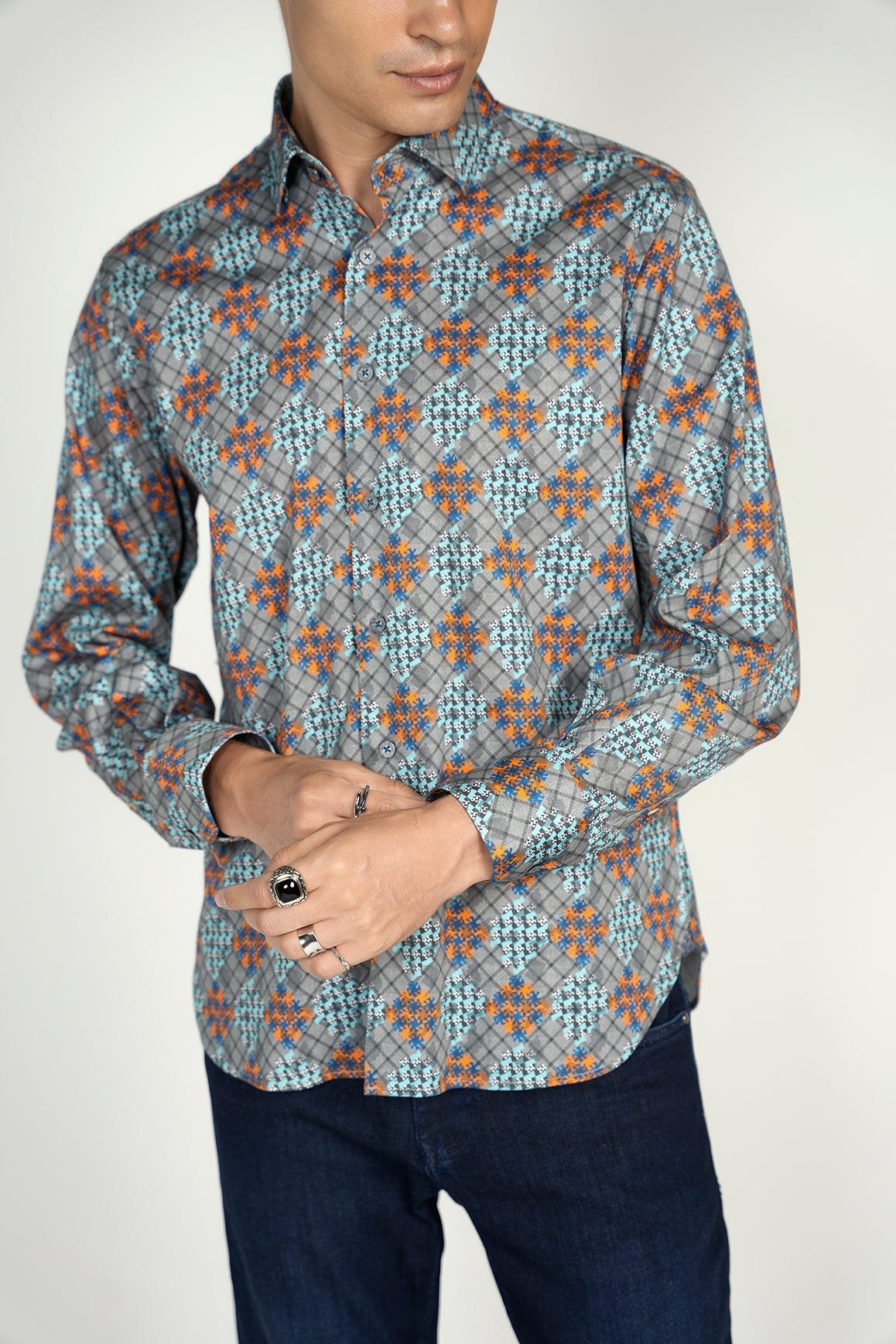 Grey Teal Shirt Signature Collection