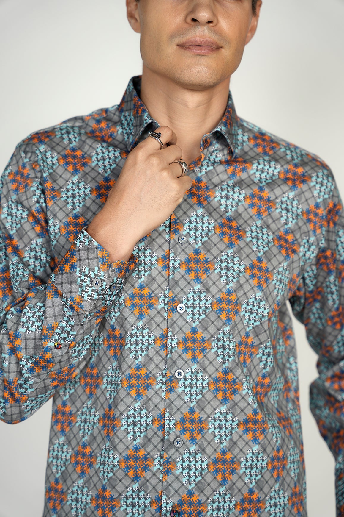 Grey Teal Shirt Signature Collection