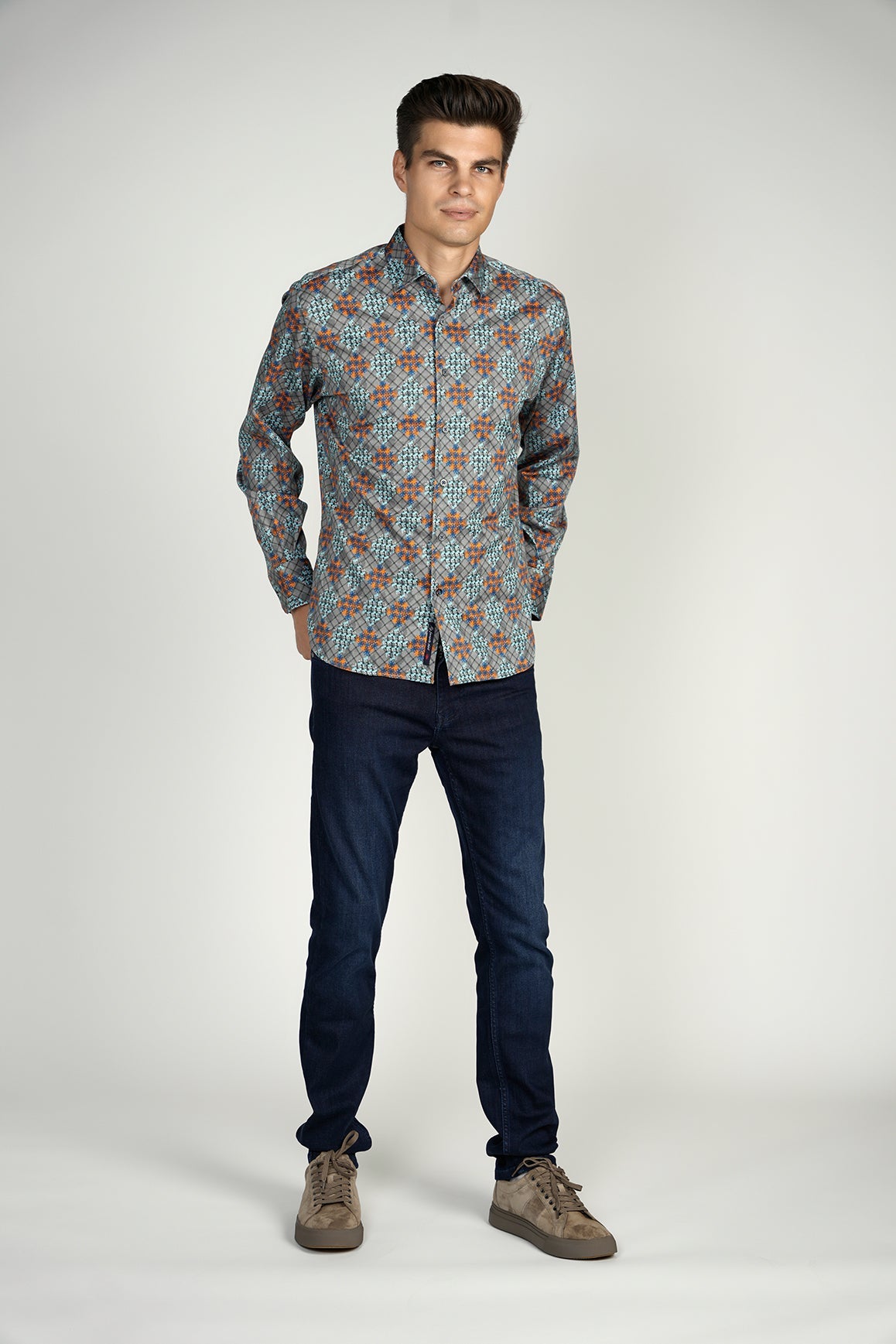 Grey Teal Shirt Signature Collection