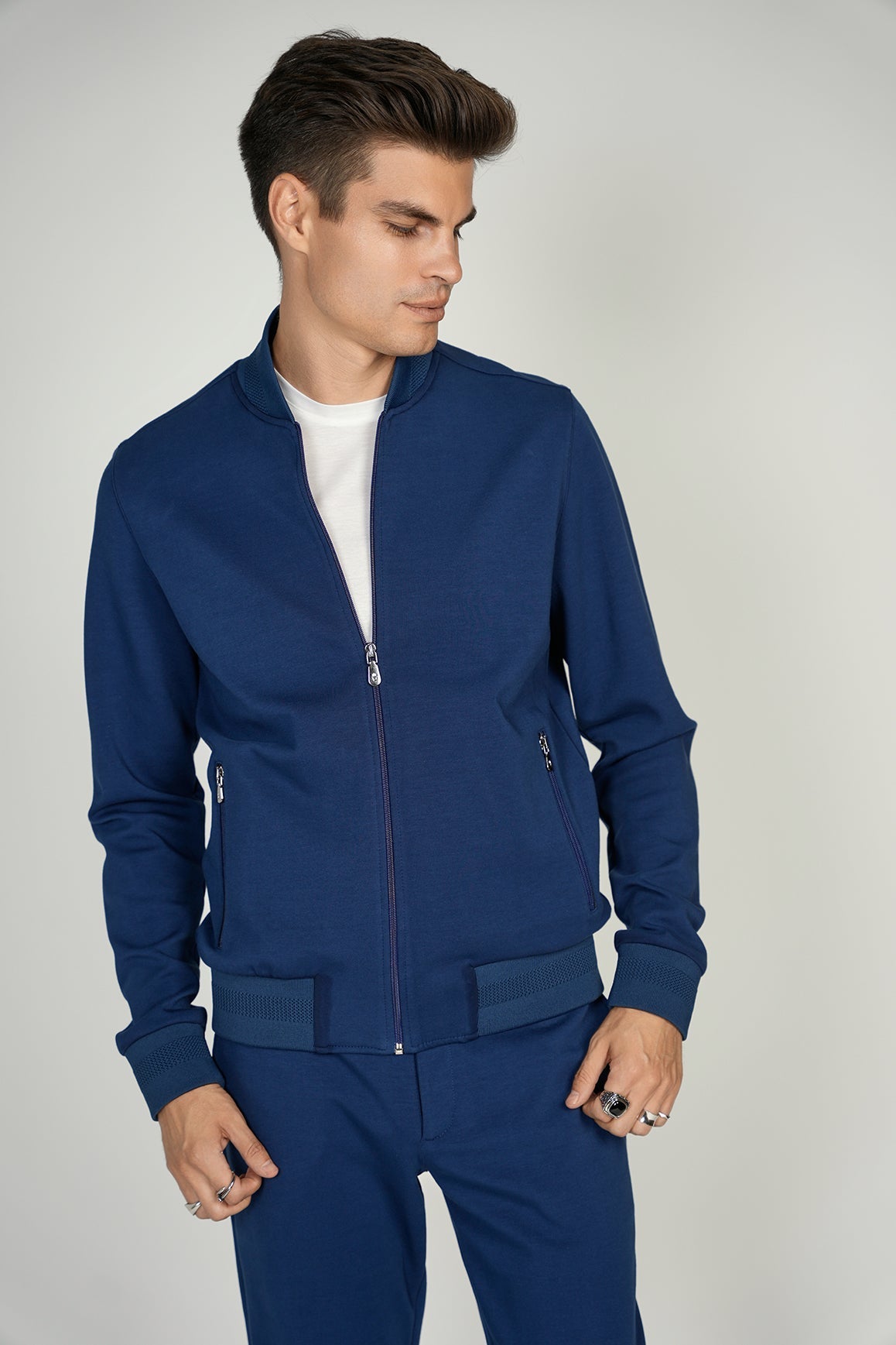 Indigo Bomber Jacket