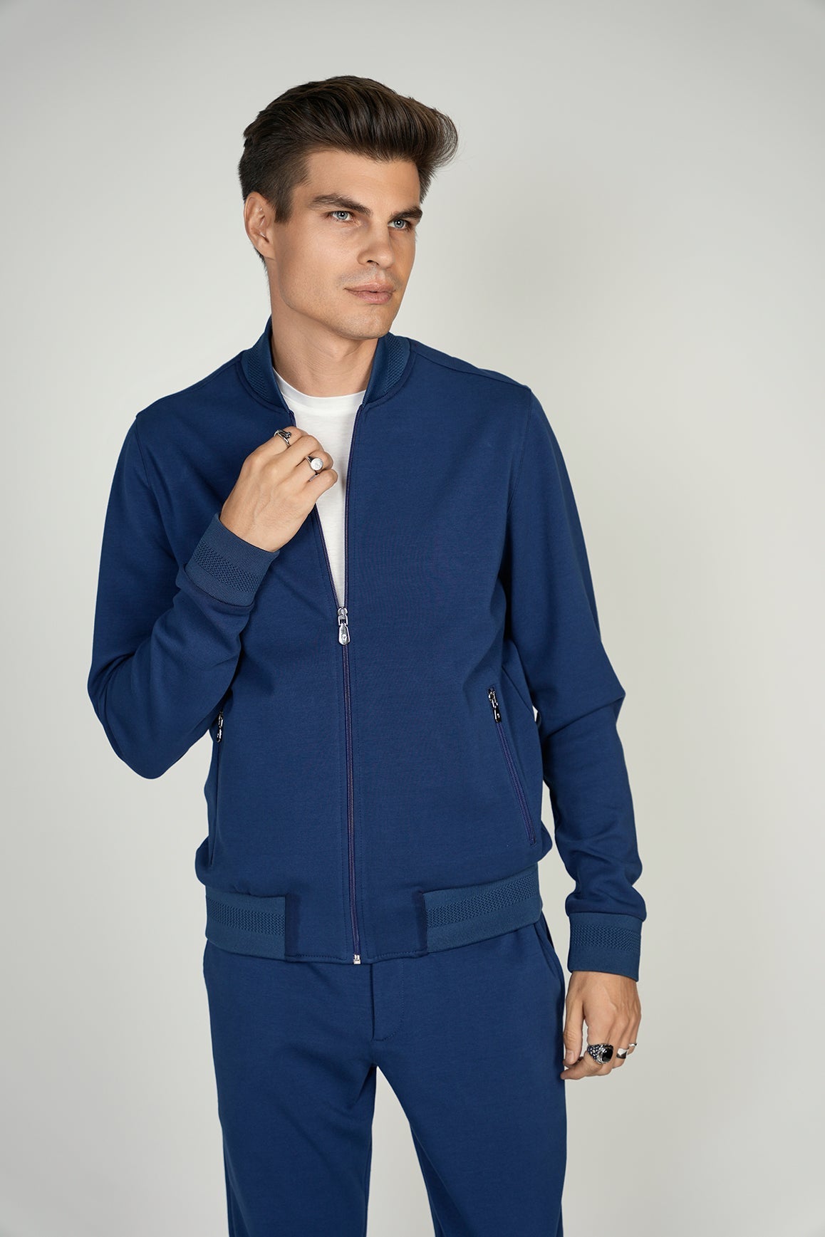 Indigo Bomber Jacket