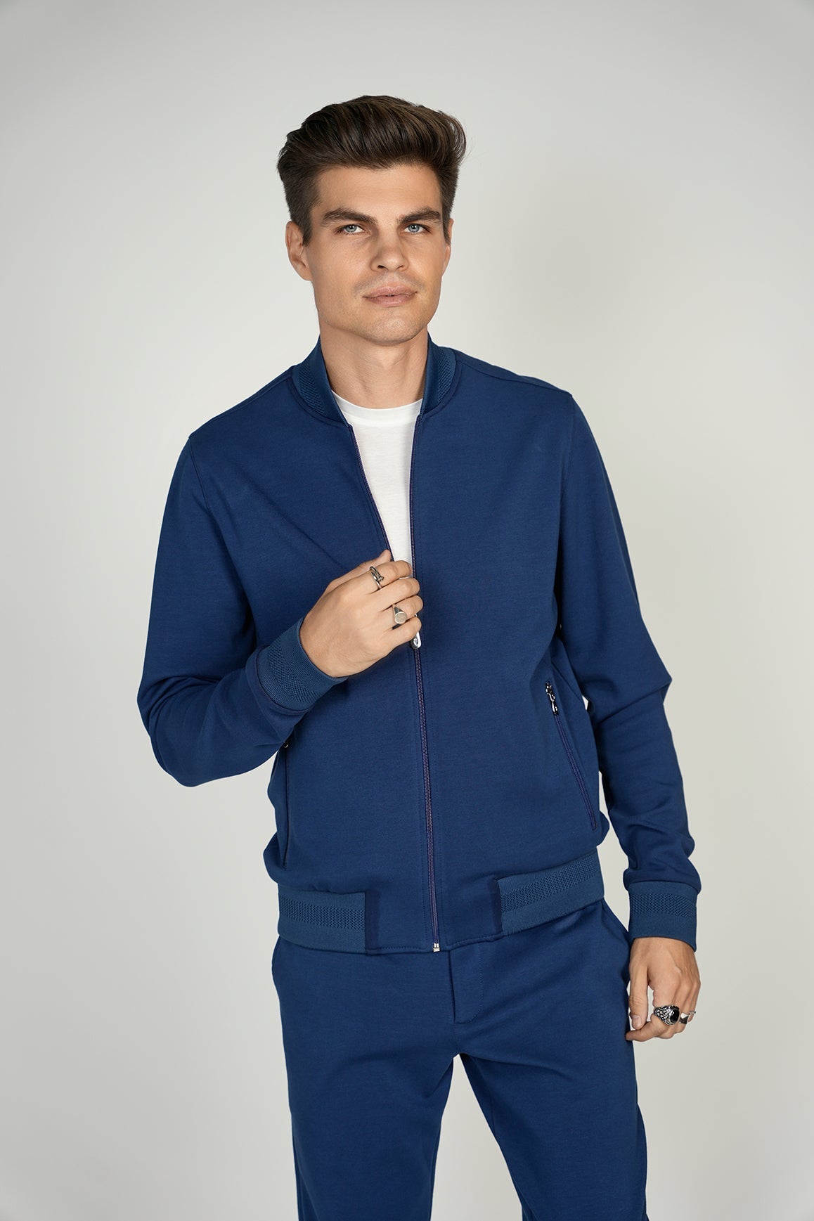 Indigo Bomber Jacket