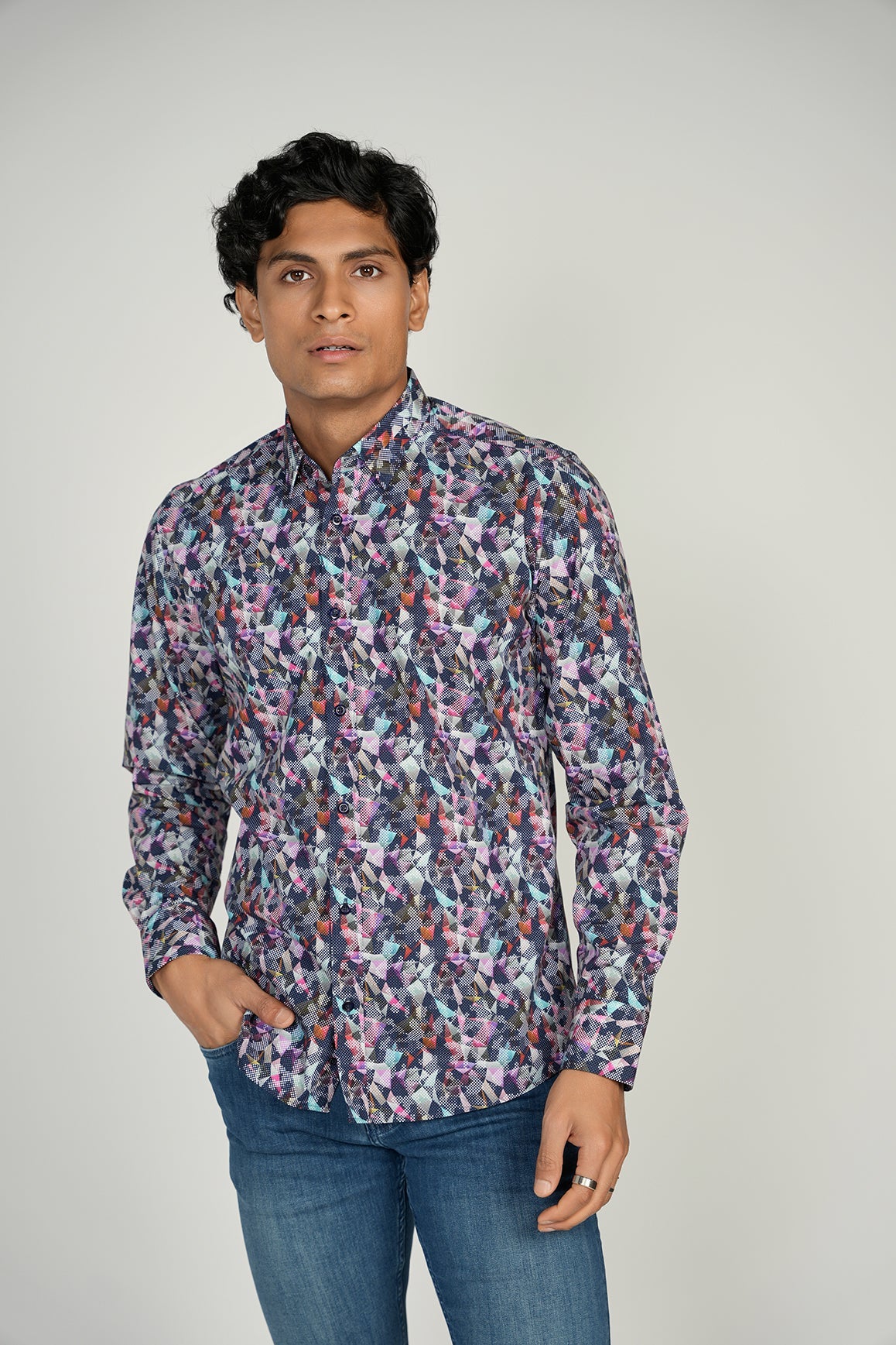 LEO Geo King Cotton Shirt