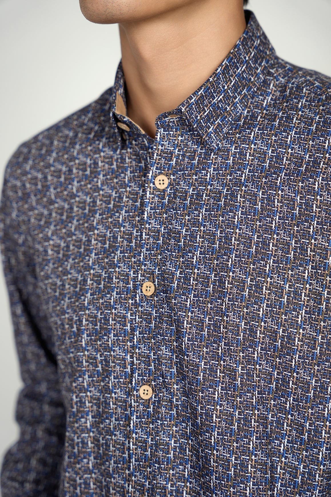 LEO Multi Lines King Cotton Shirt