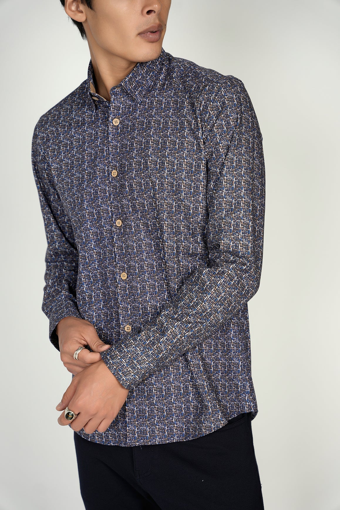 LEO Multi Lines King Cotton Shirt