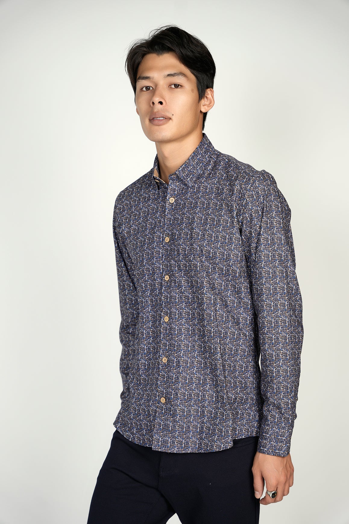 LEO Multi Lines King Cotton Shirt