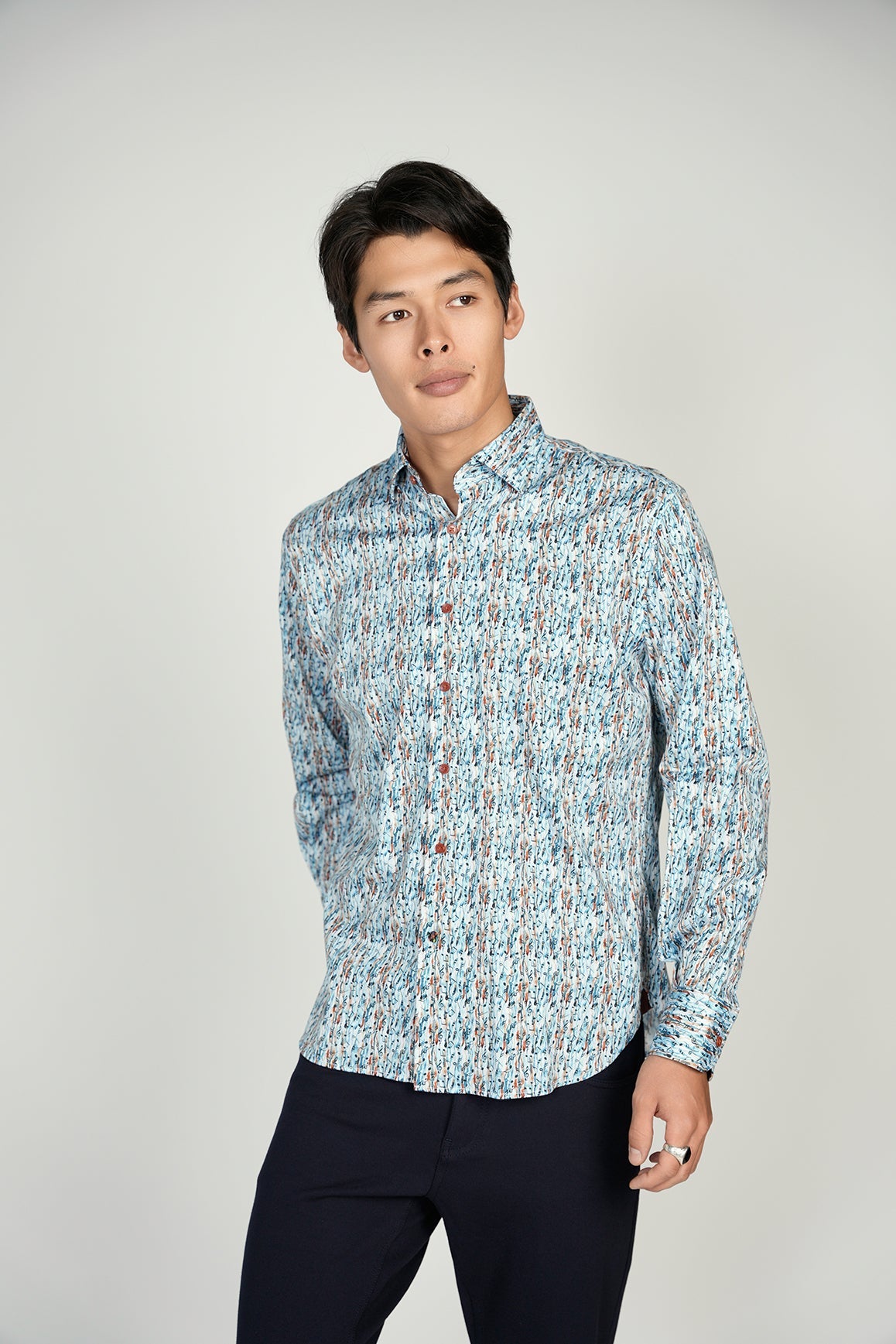 music note dress shirt Musical Rainbow Notes Black Button Up Shirt