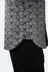 FW23 Grey with Black Jacquard Plaid and Circle Shirt
